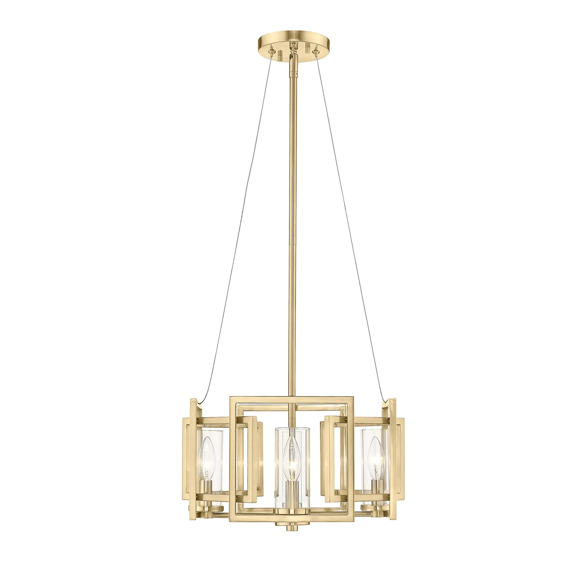 Marco 4-light Pendant in Brushed Champagne Brass - Image 2