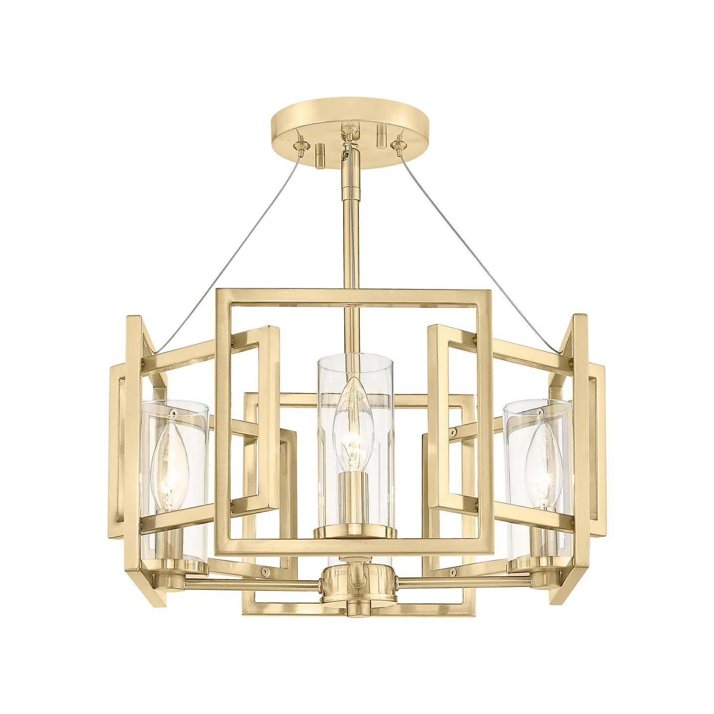 Marco 4-light Pendant in Brushed Champagne Brass - Image 3