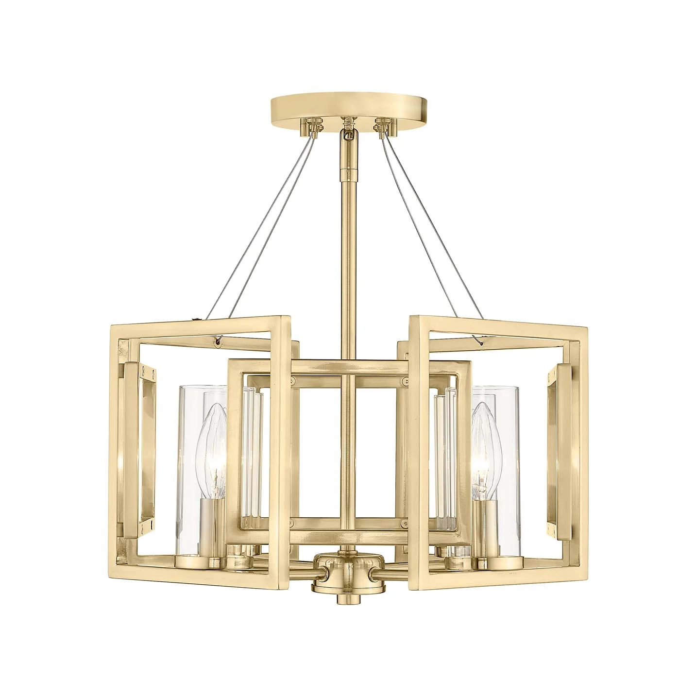 Marco 4-light Pendant in Brushed Champagne Brass - Image 4