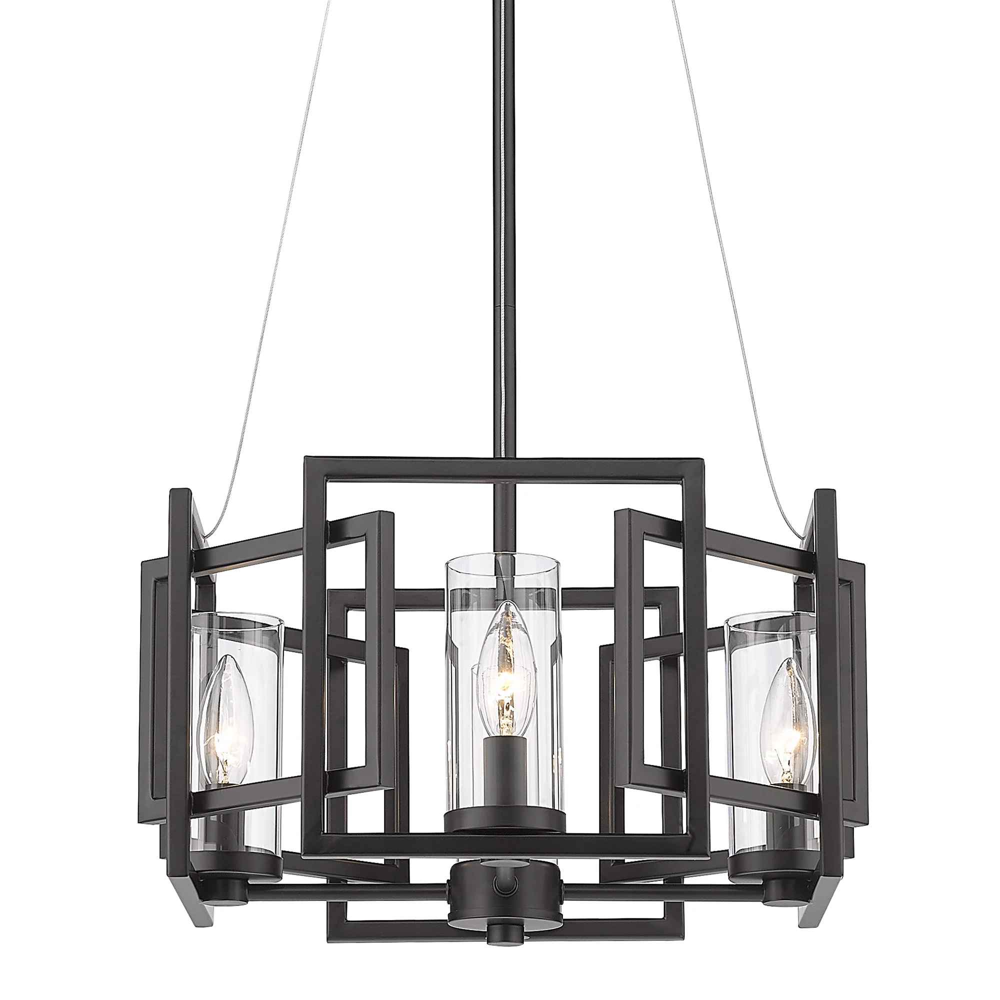 Marco 4-light Pendant in Matte Black - Image 2