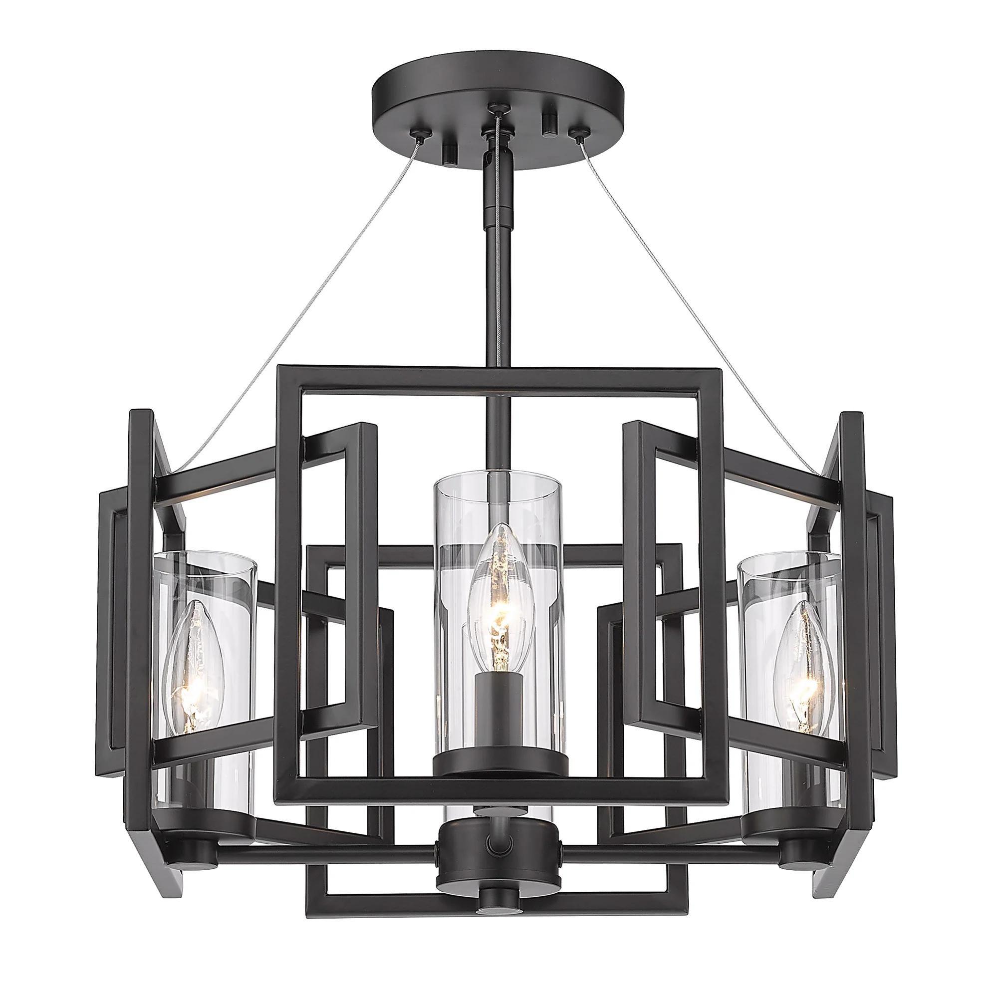 Marco 4-light Pendant in Matte Black - Image 5