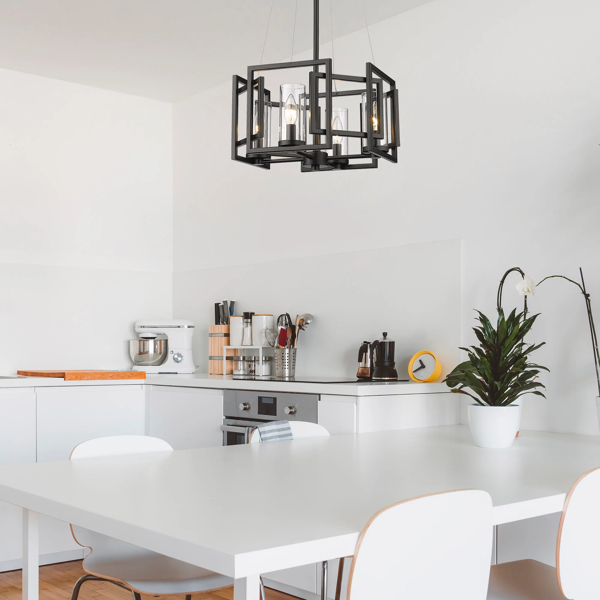 Marco 4-light Pendant in Matte Black - Image 7
