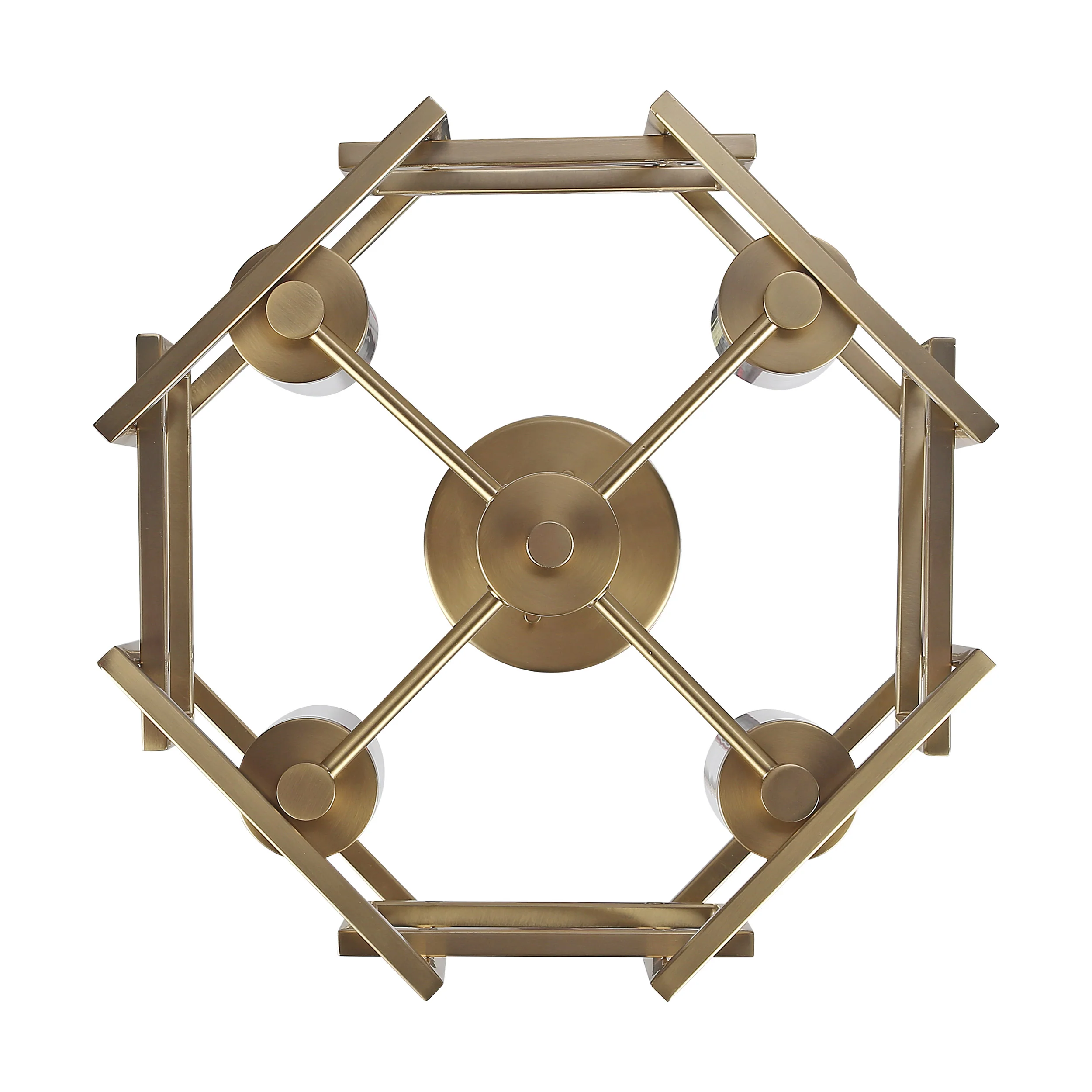 Marco 4-light Semi-Flush Mount in Brushed Champagne Brass - Image 4