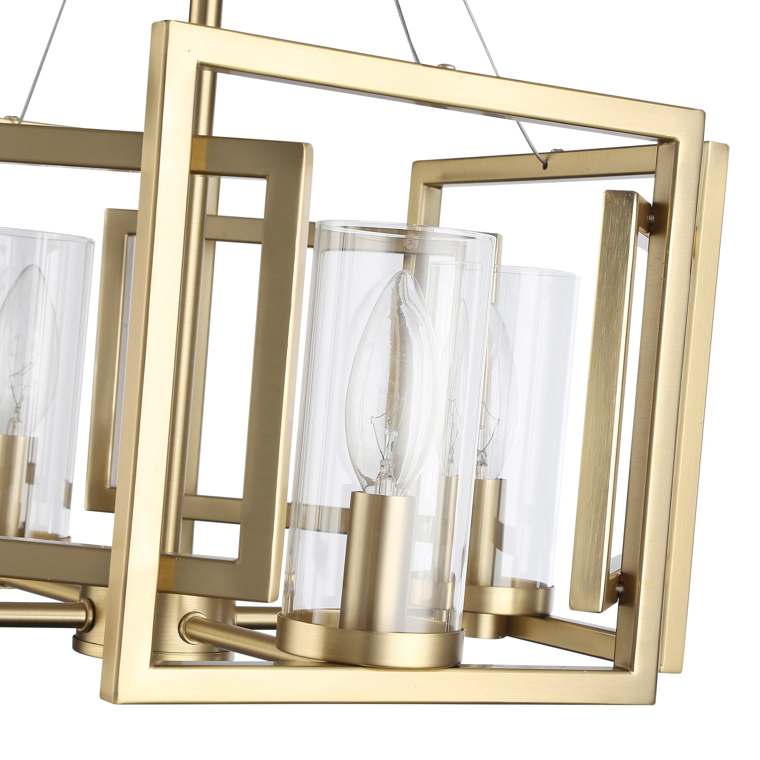 Marco 4-light Semi-Flush Mount in Brushed Champagne Brass - Image 5