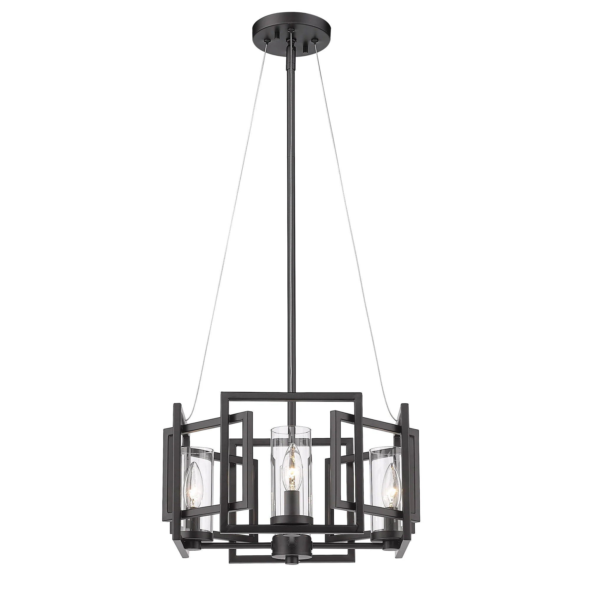 Marco 4-light Semi-Flush Mount in Matte Black - Image 4