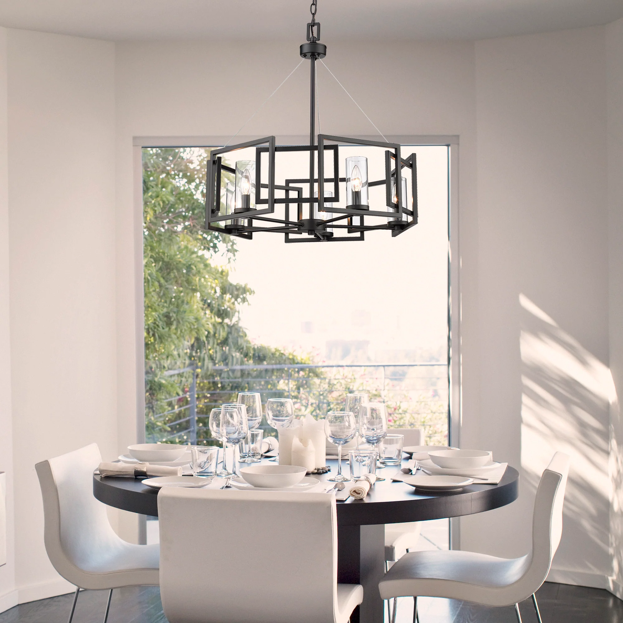 Marco 5-light Chandelier in Matte Black - Image 3
