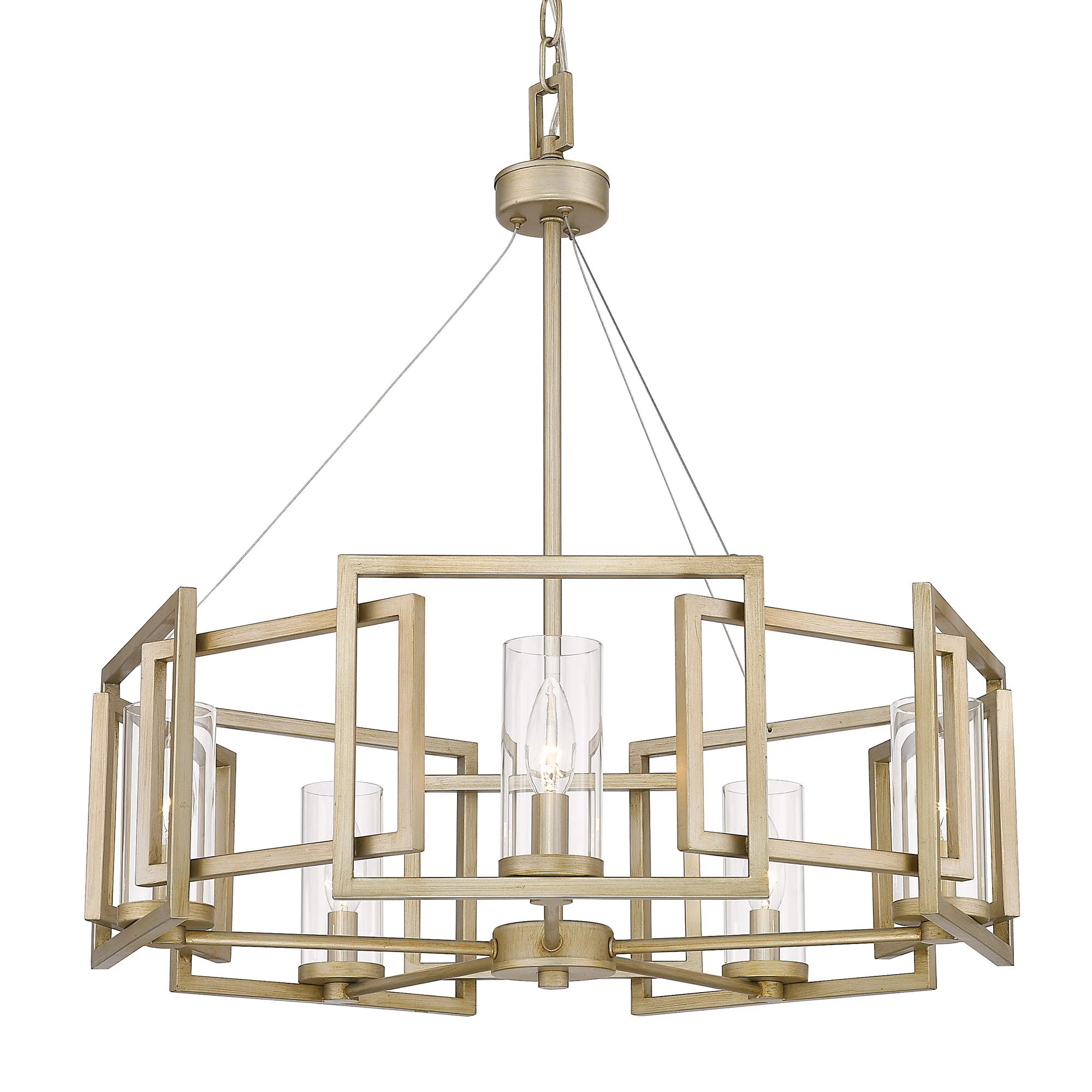 Marco 5-light Chandelier in White Gold