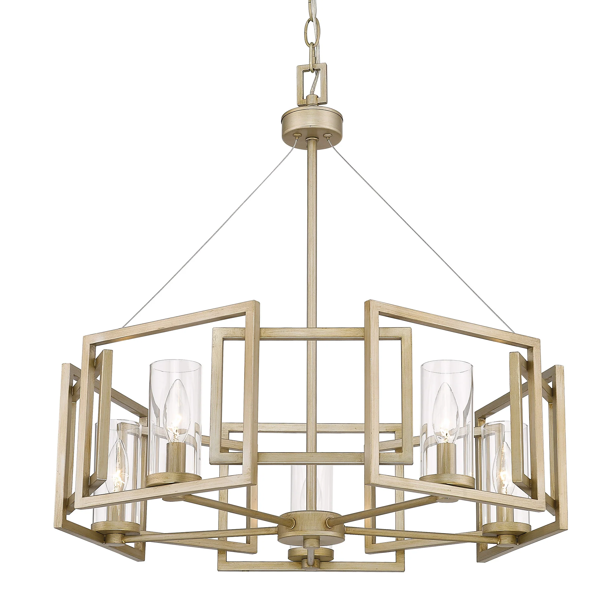 Marco 5-light Chandelier in White Gold - Image 3