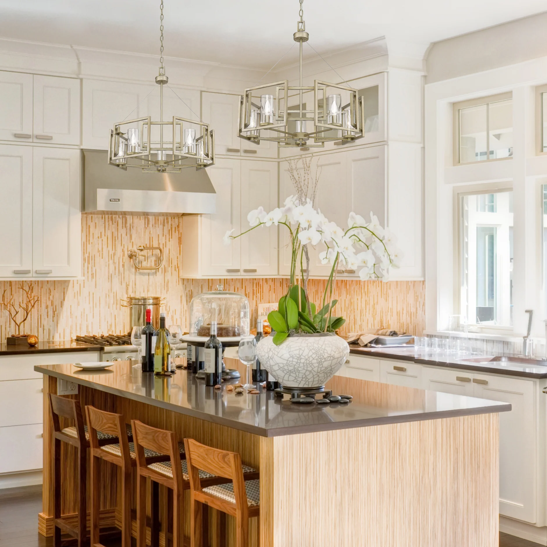 Marco 5-light Chandelier in White Gold - Image 5