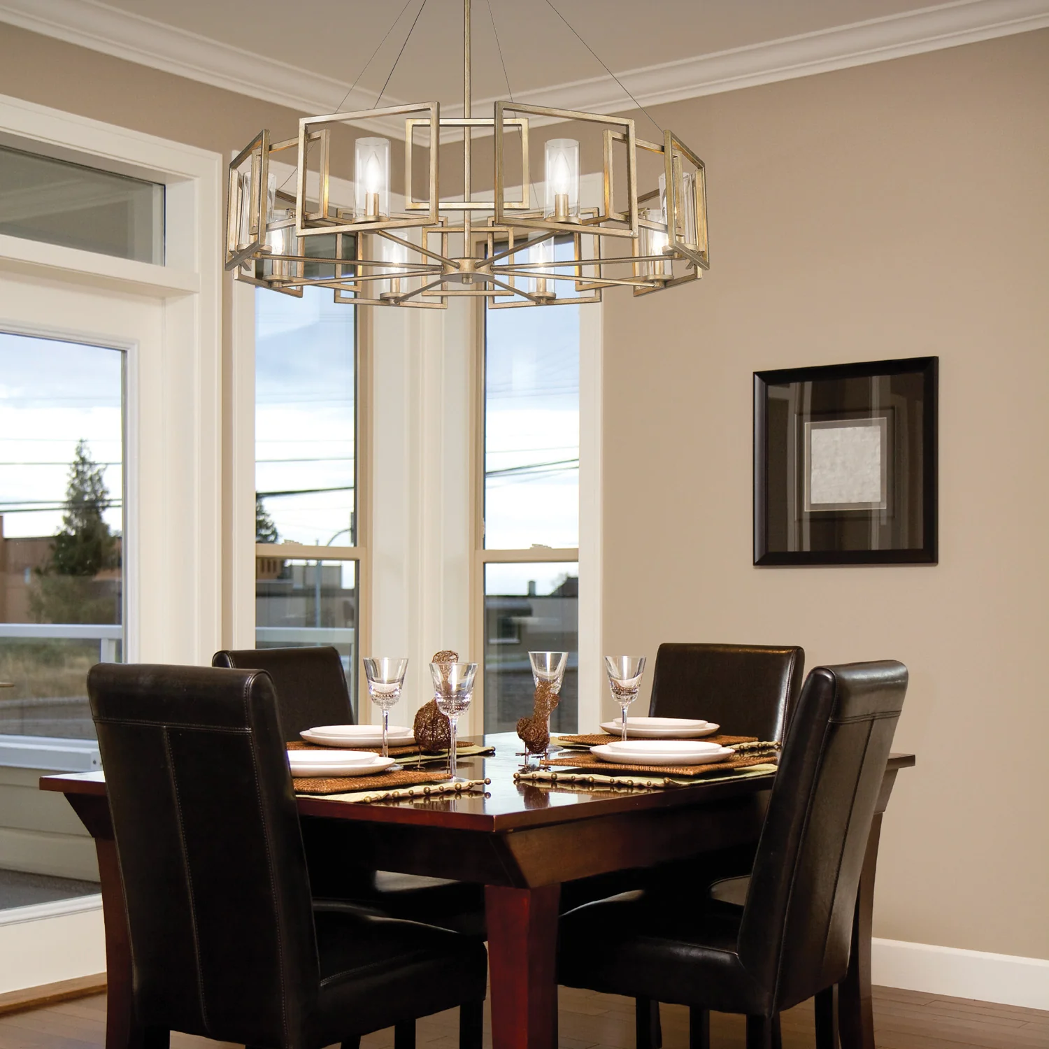Marco 8-light Chandelier in White Gold - Image 6