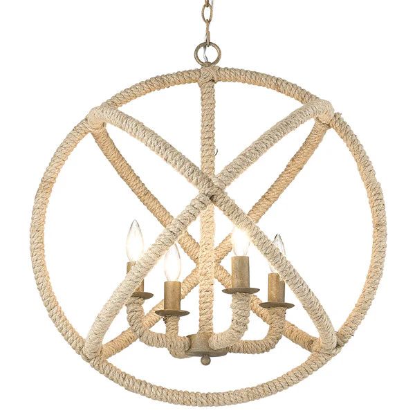 Marina 4-light Chandelier in Burnished Chestnut