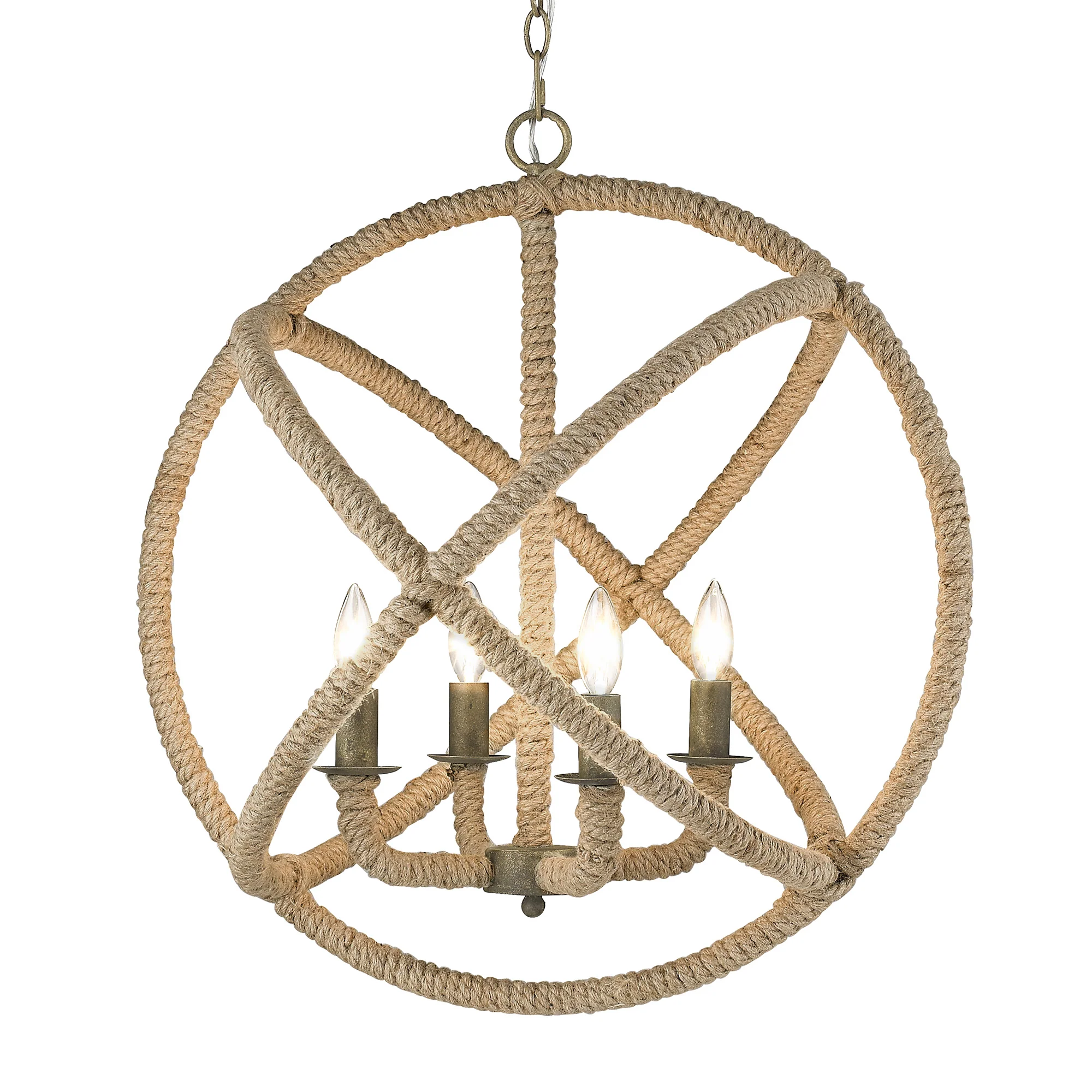 Marina 4-light Chandelier in Burnished Chestnut - Image 3