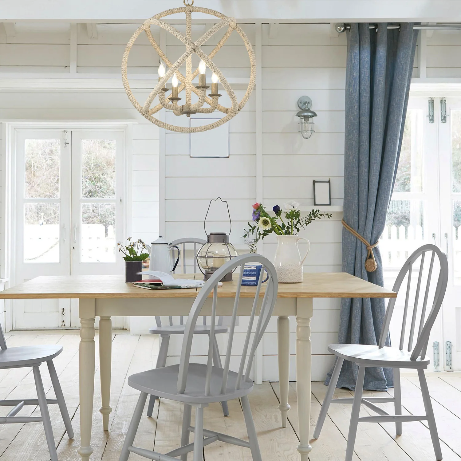 Marina 4-light Chandelier in Burnished Chestnut - Image 5