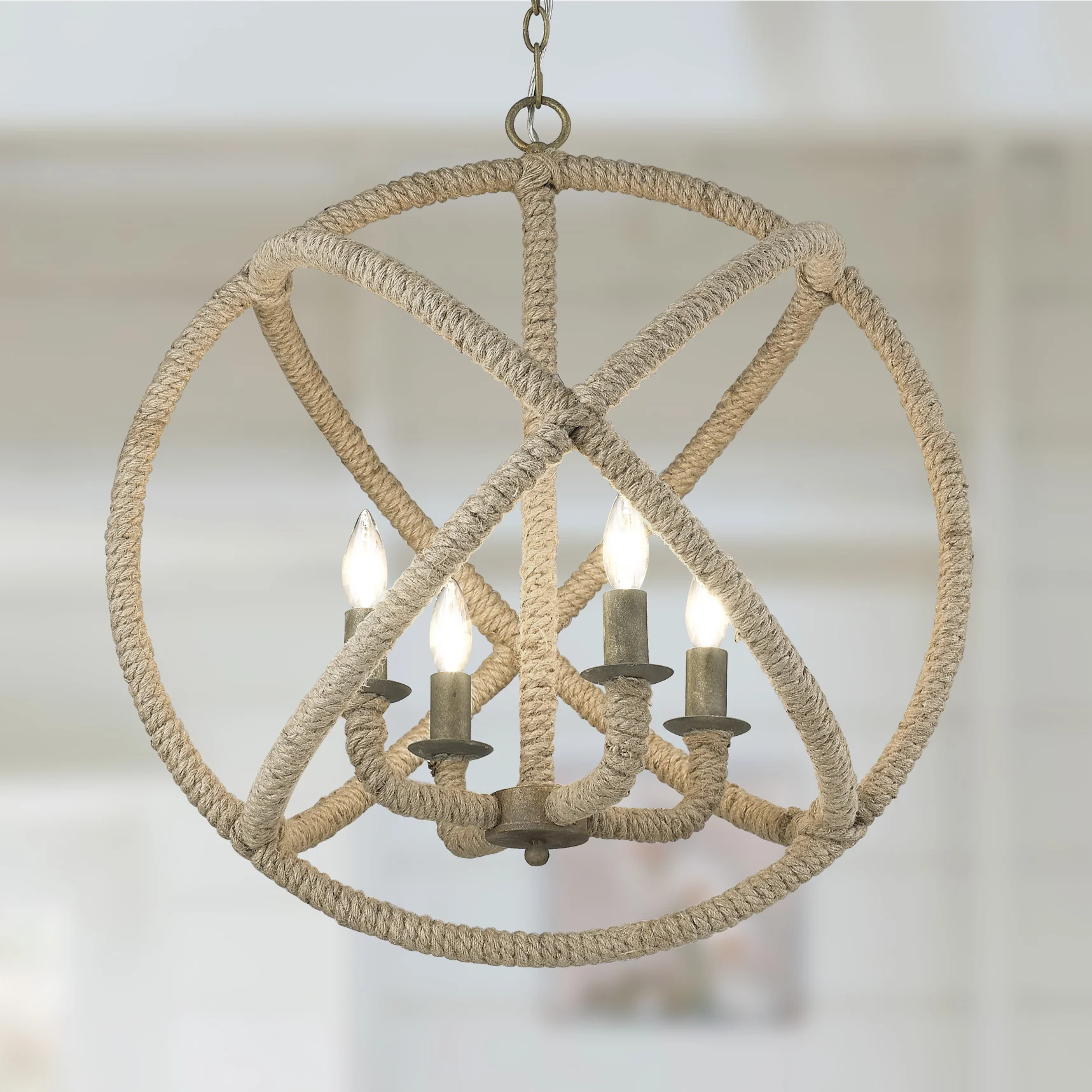 Marina 4-light Chandelier in Burnished Chestnut - Image 6