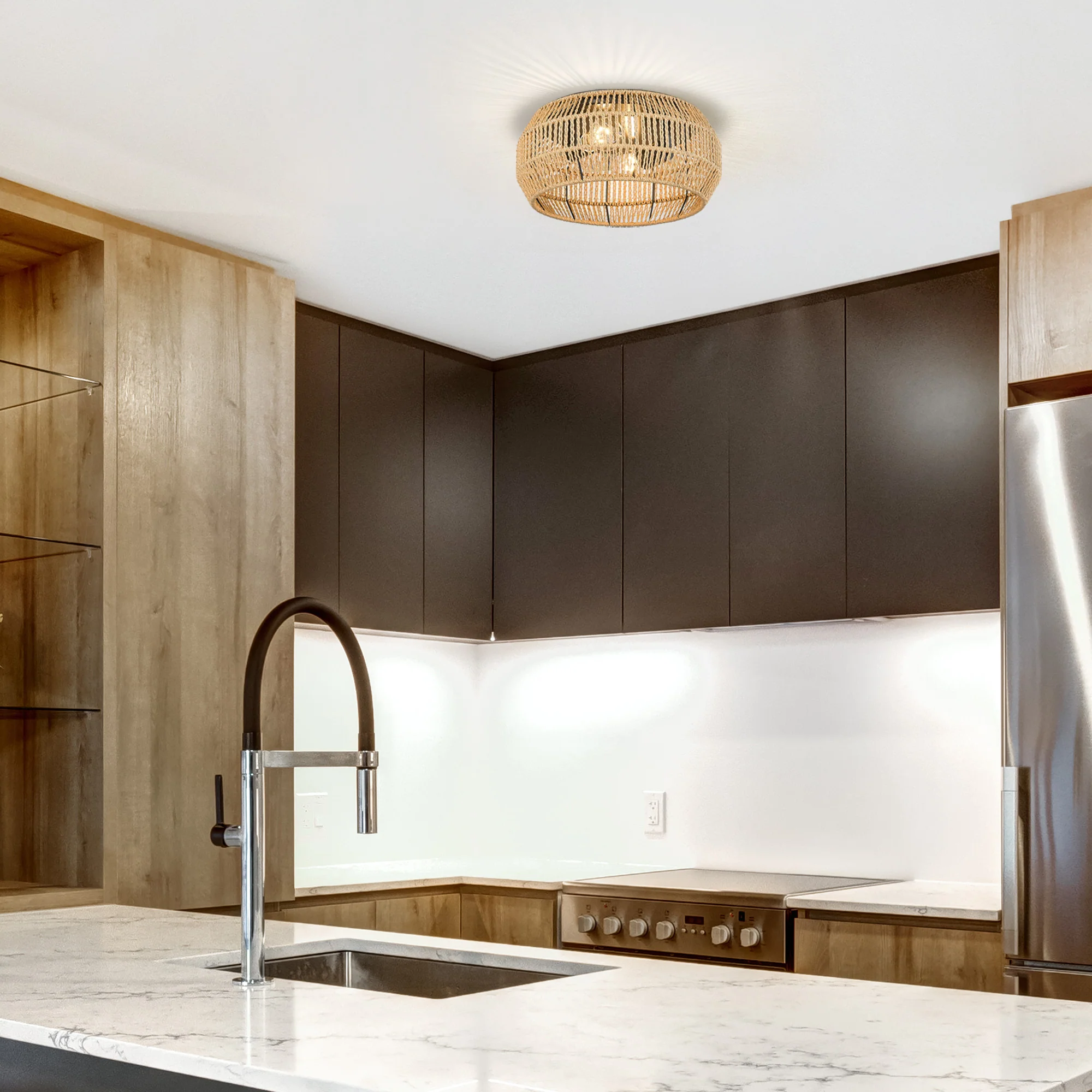 Marlee 2-light Flush Mount in Matte Black - Image 8