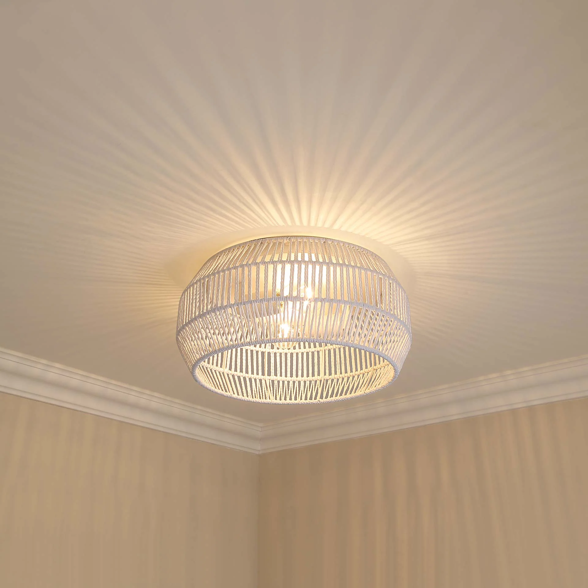 Marlee 2-light Flush Mount in Matte White - Image 9