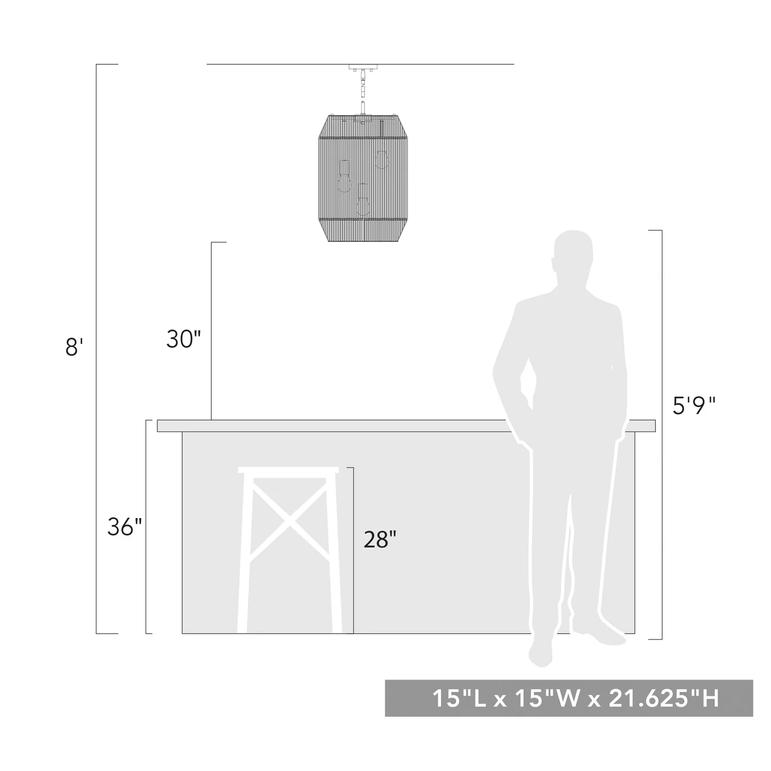 Marlee 3-light Pendant in Matte Black - Image 4