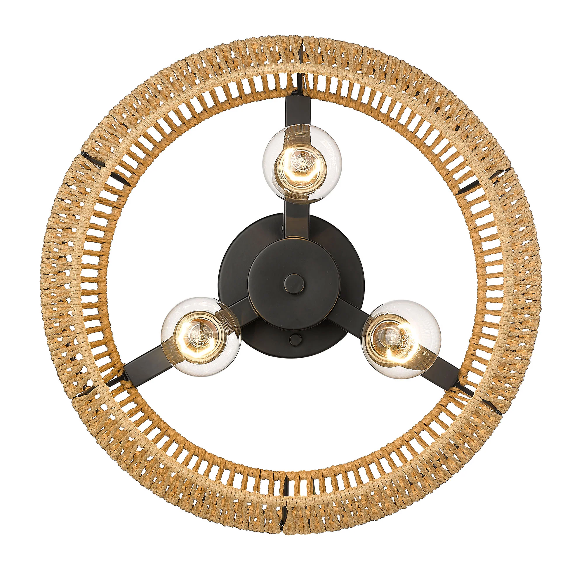 Marlee 3-light Semi-Flush Mount in Matte Black - Image 3