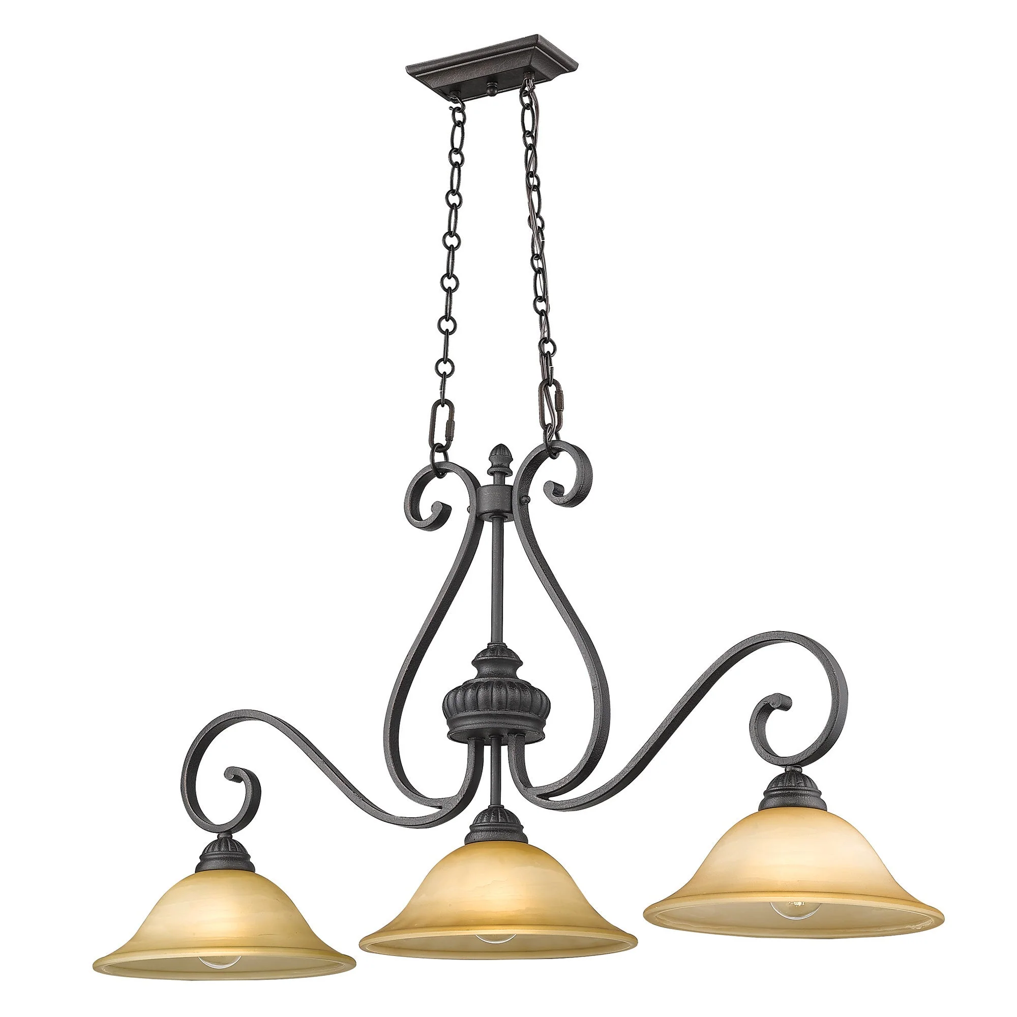 Mayfair 3-light Pendant in Leather Crackle