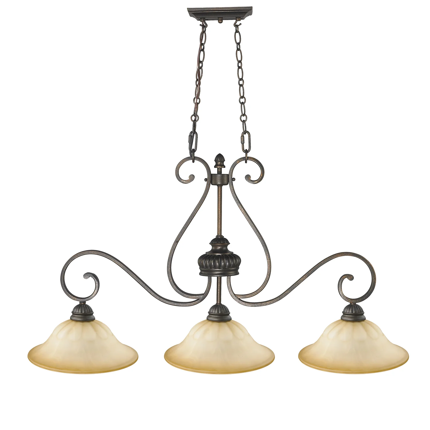 Mayfair 3-light Pendant in Leather Crackle - Image 4