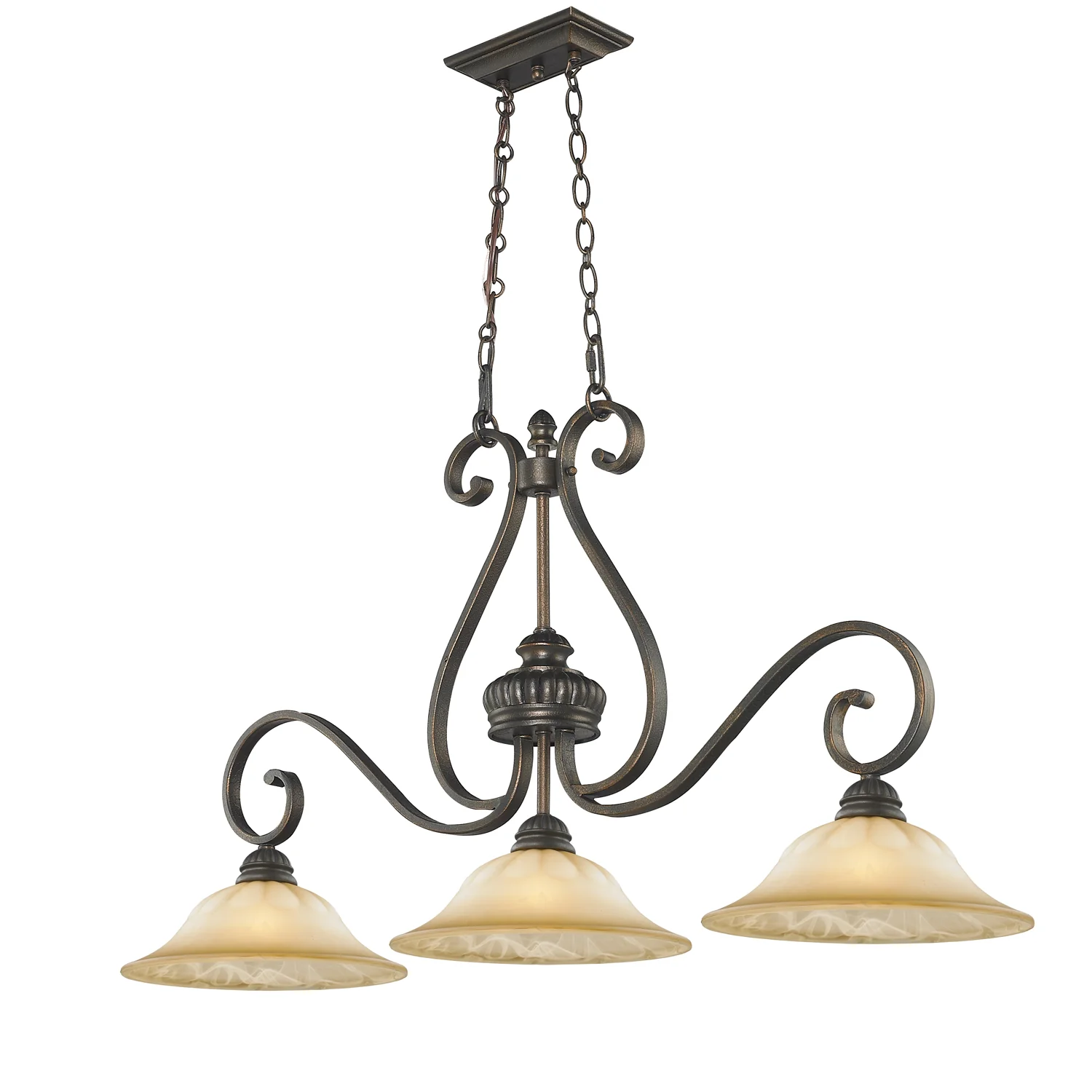 Mayfair 3-light Pendant in Leather Crackle - Image 5