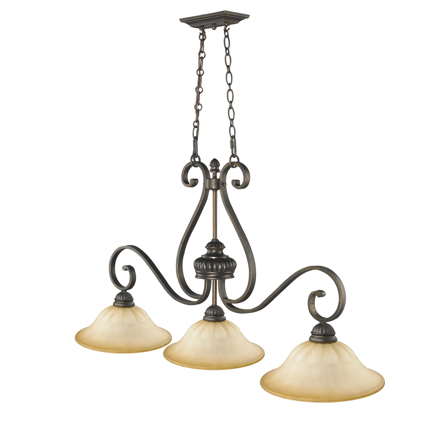 Mayfair 3-light Pendant in Leather Crackle - Image 6