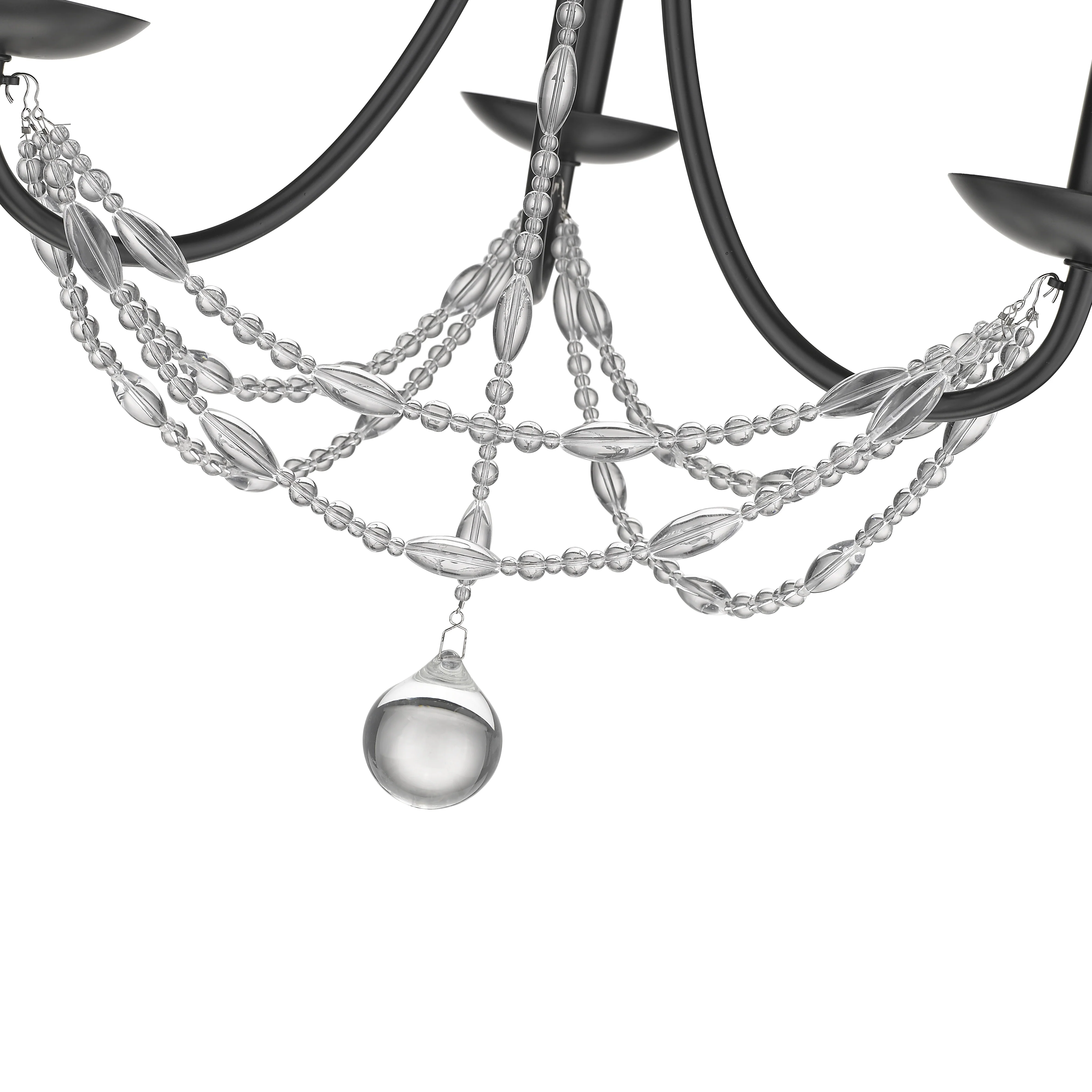 Mirabella 3-light Chandelier in Matte Black - Image 3