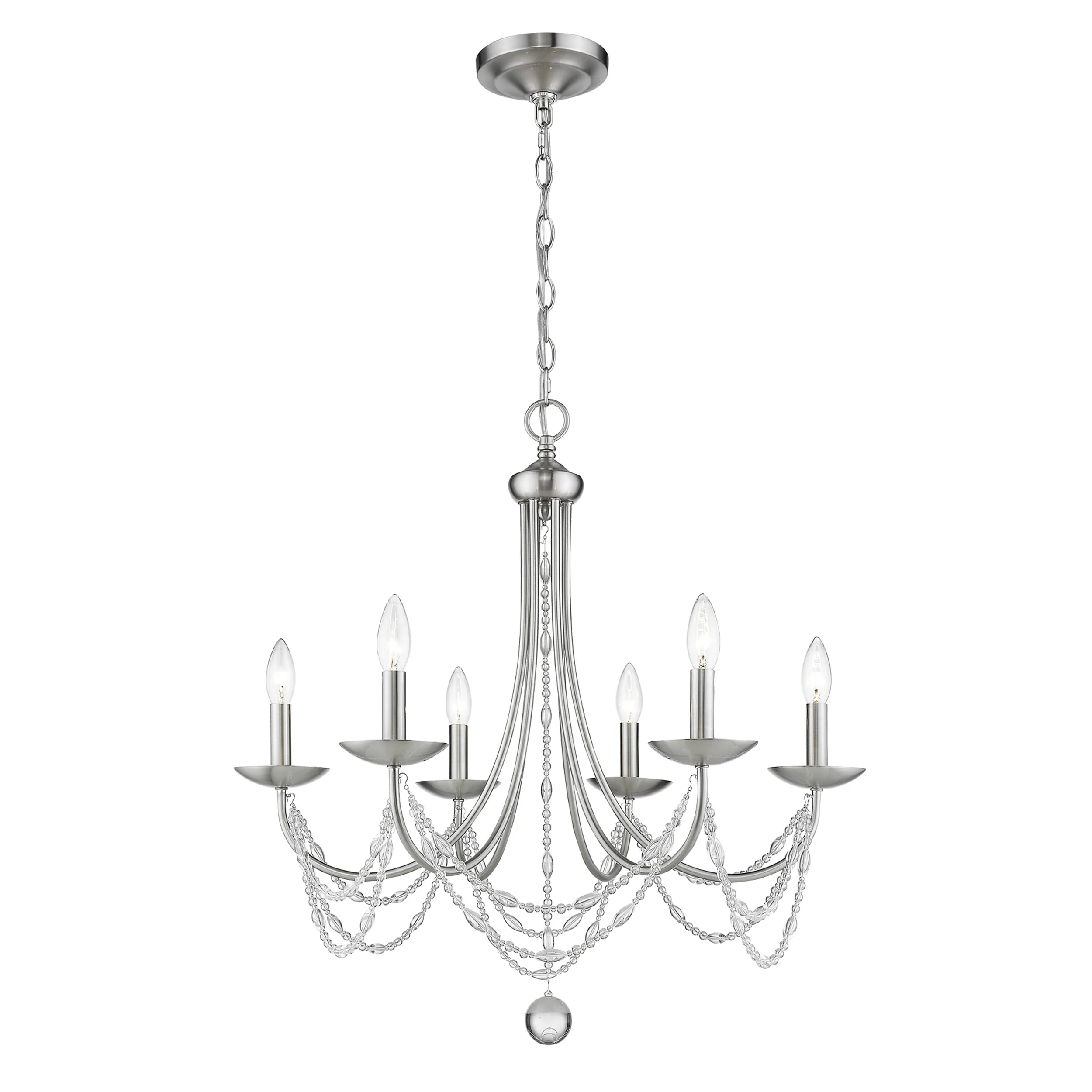 Mirabella 6-light Chandelier in Pewter - Image 2