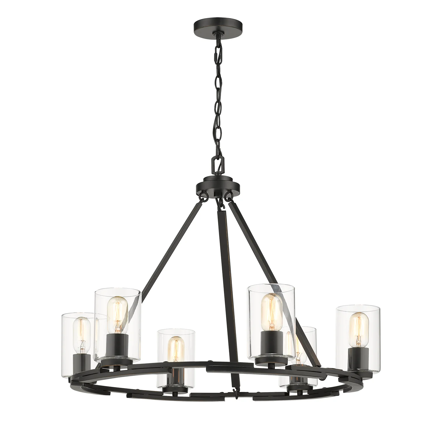 Monroe 6-light Chandelier in Matte Black - Image 2