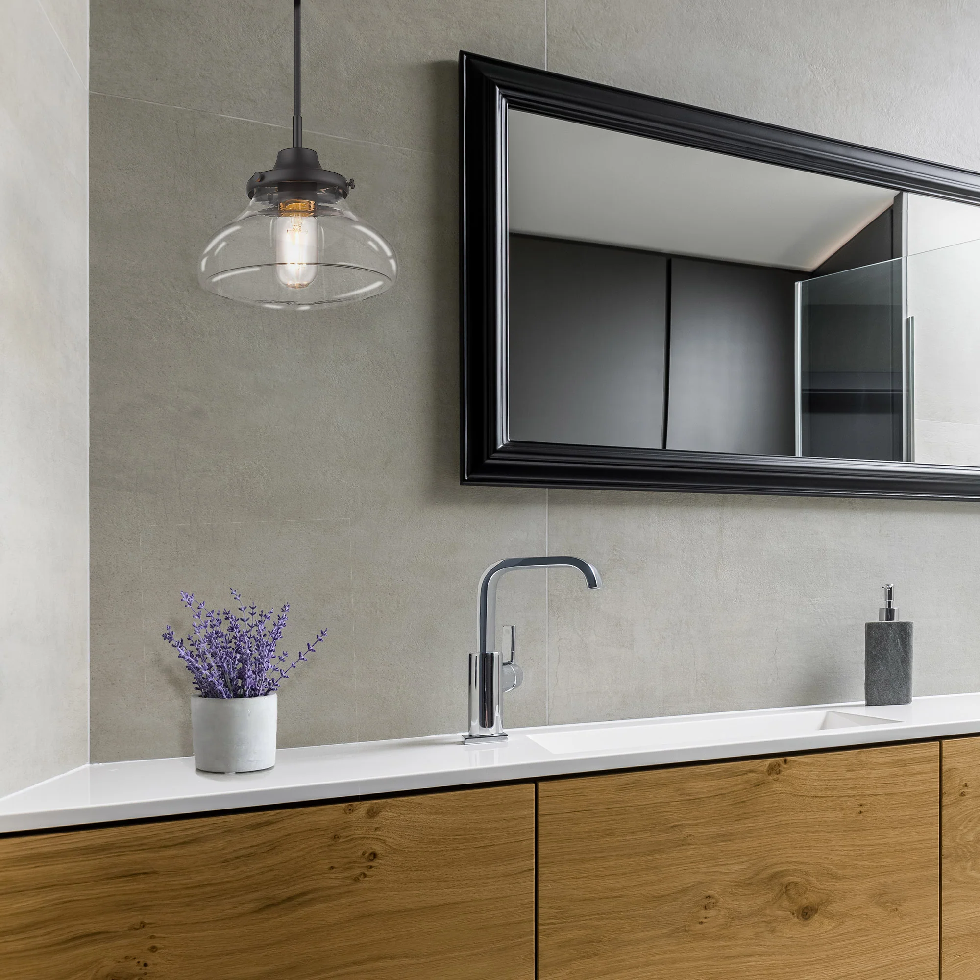 Nash 1-light Pendant in Matte Black - Image 3