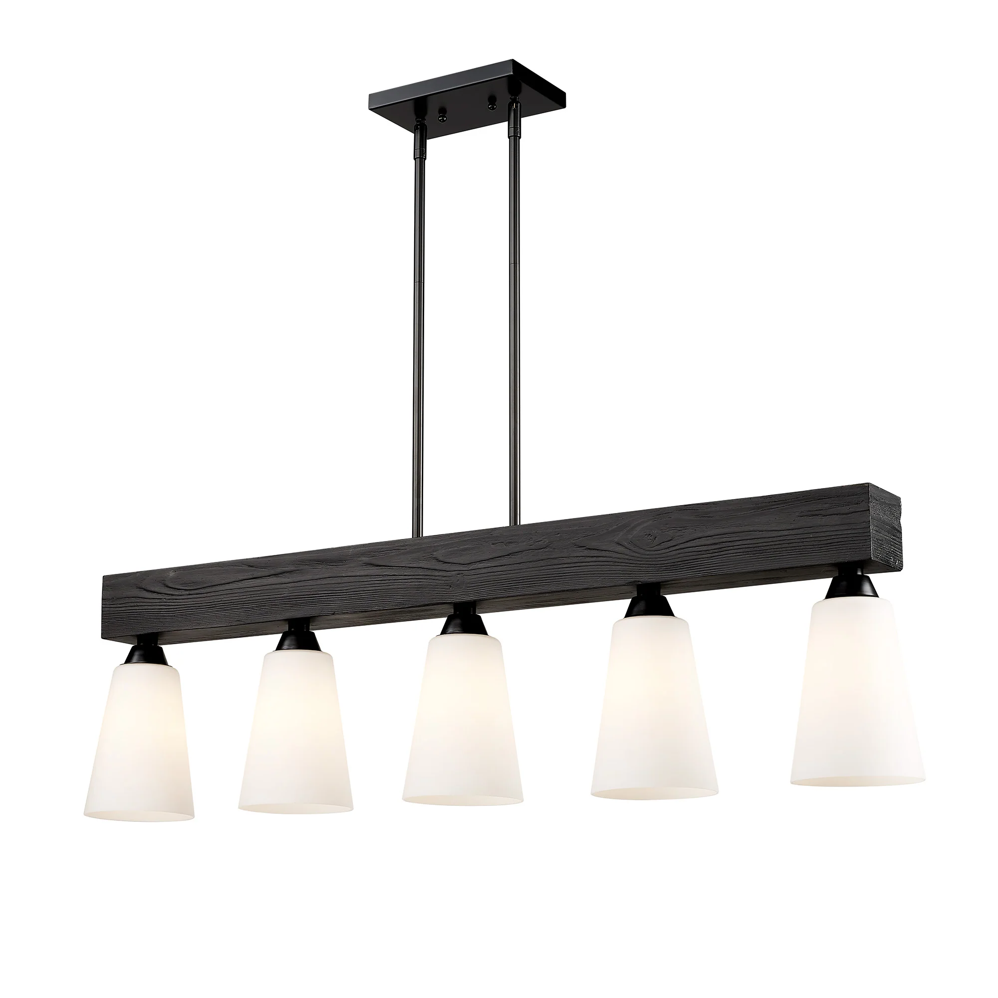 Neela 5-light Island Light in Matte Black - Image 3