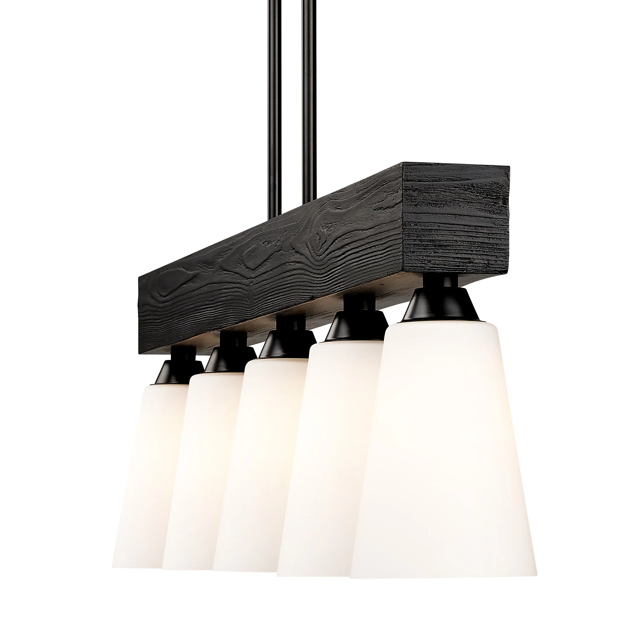 Neela 5-light Island Light in Matte Black - Image 4