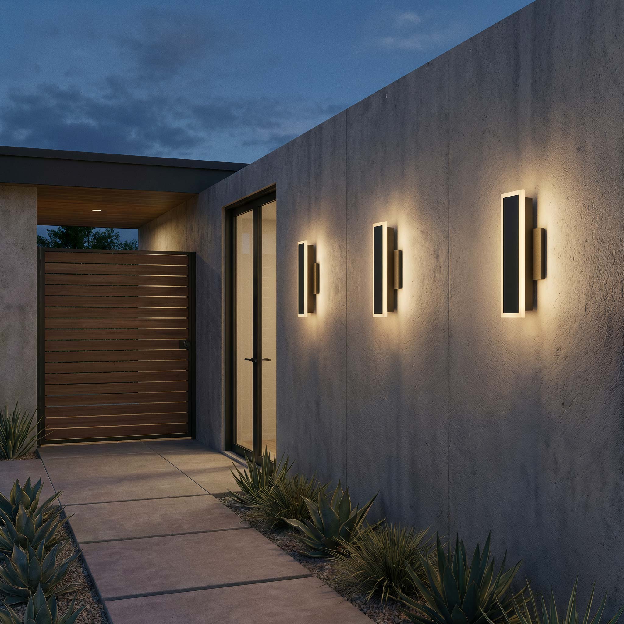Obsidian Integrated LED 12in Outdoor Wall in Sand Black - Image 5