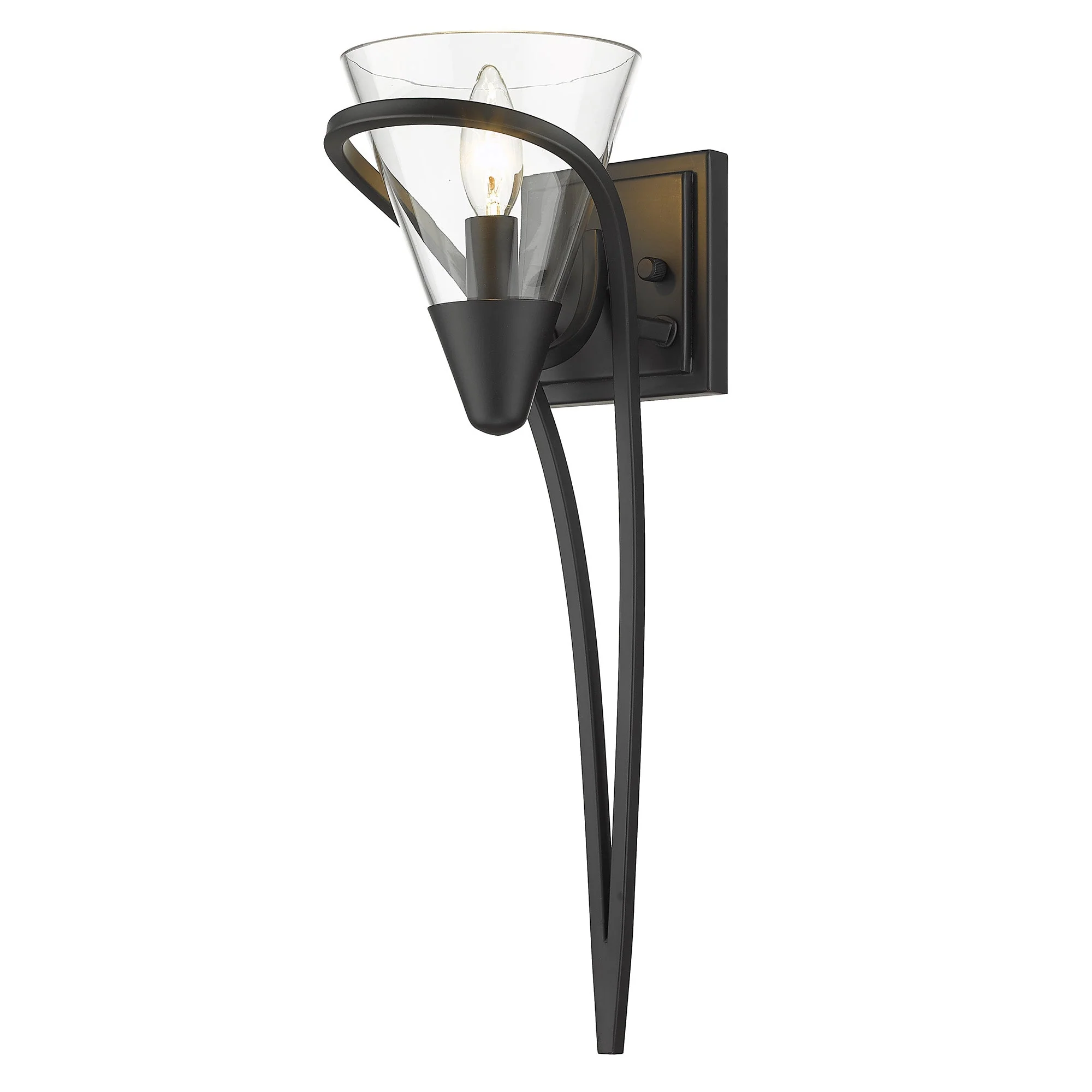Olympia 1-light Wall Sconce in Matte Black