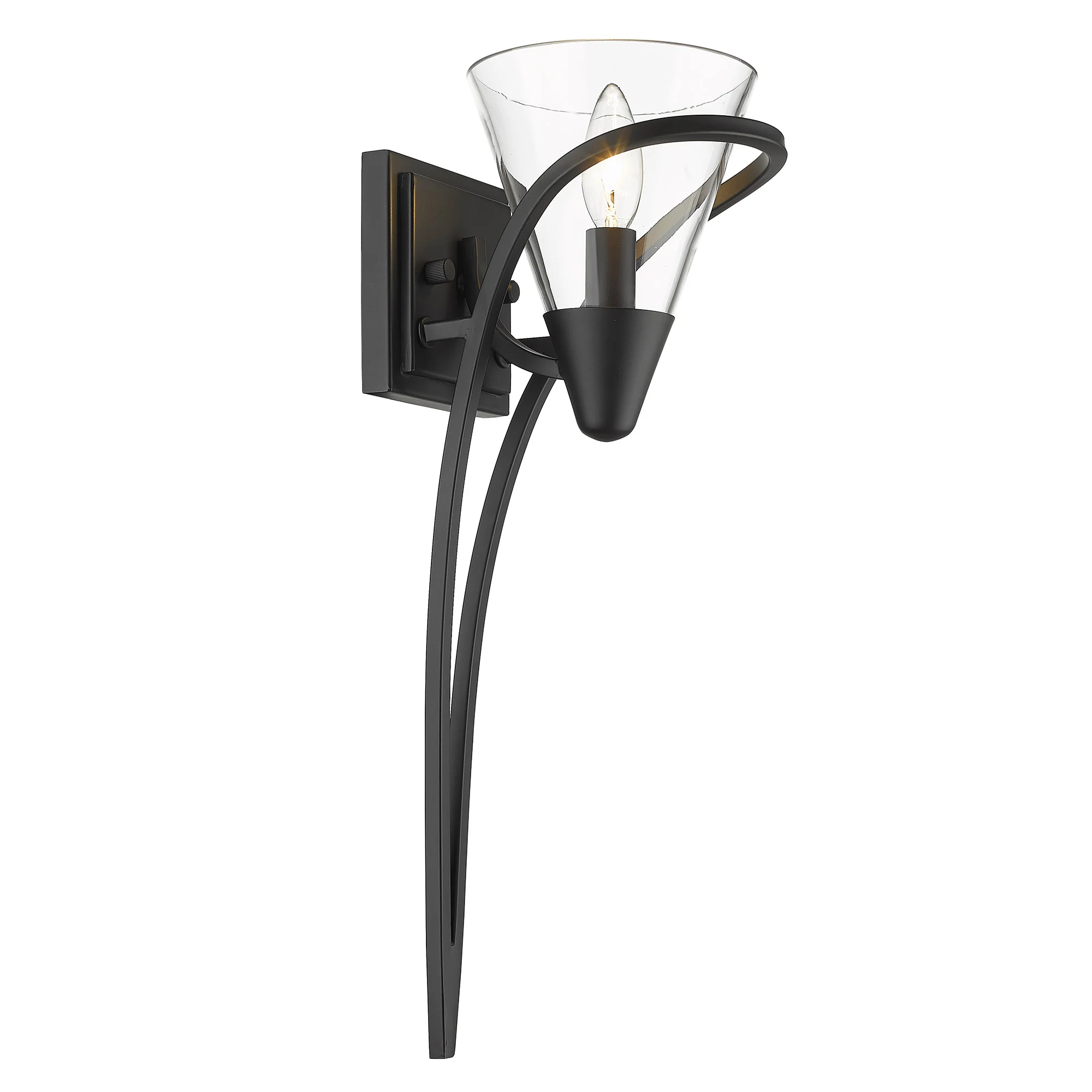 Olympia 1-light Wall Sconce in Matte Black - Image 4
