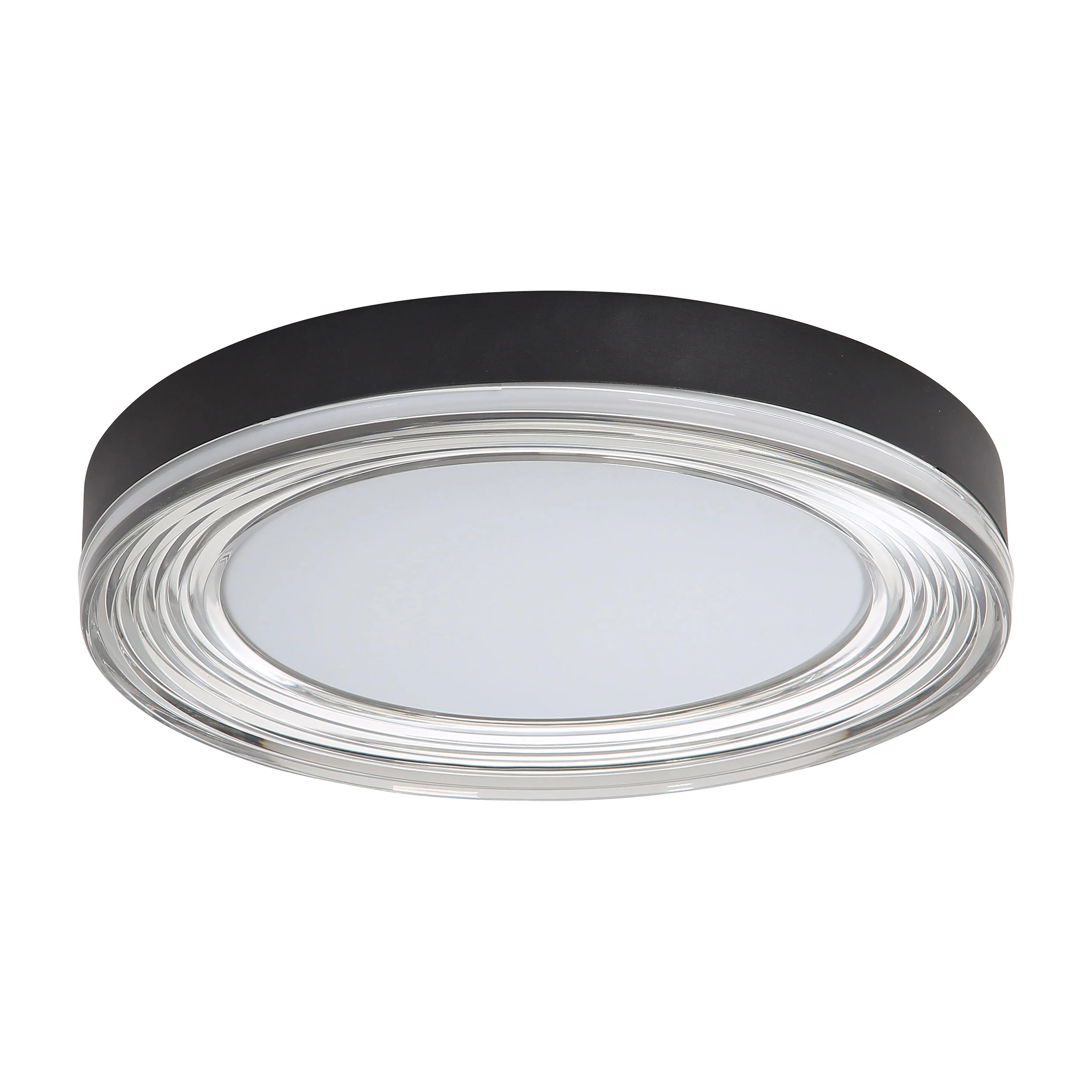 Ondulada Integrated LED 16in Flush Mount in Sand Black and Smoky Acrylic - Image 2