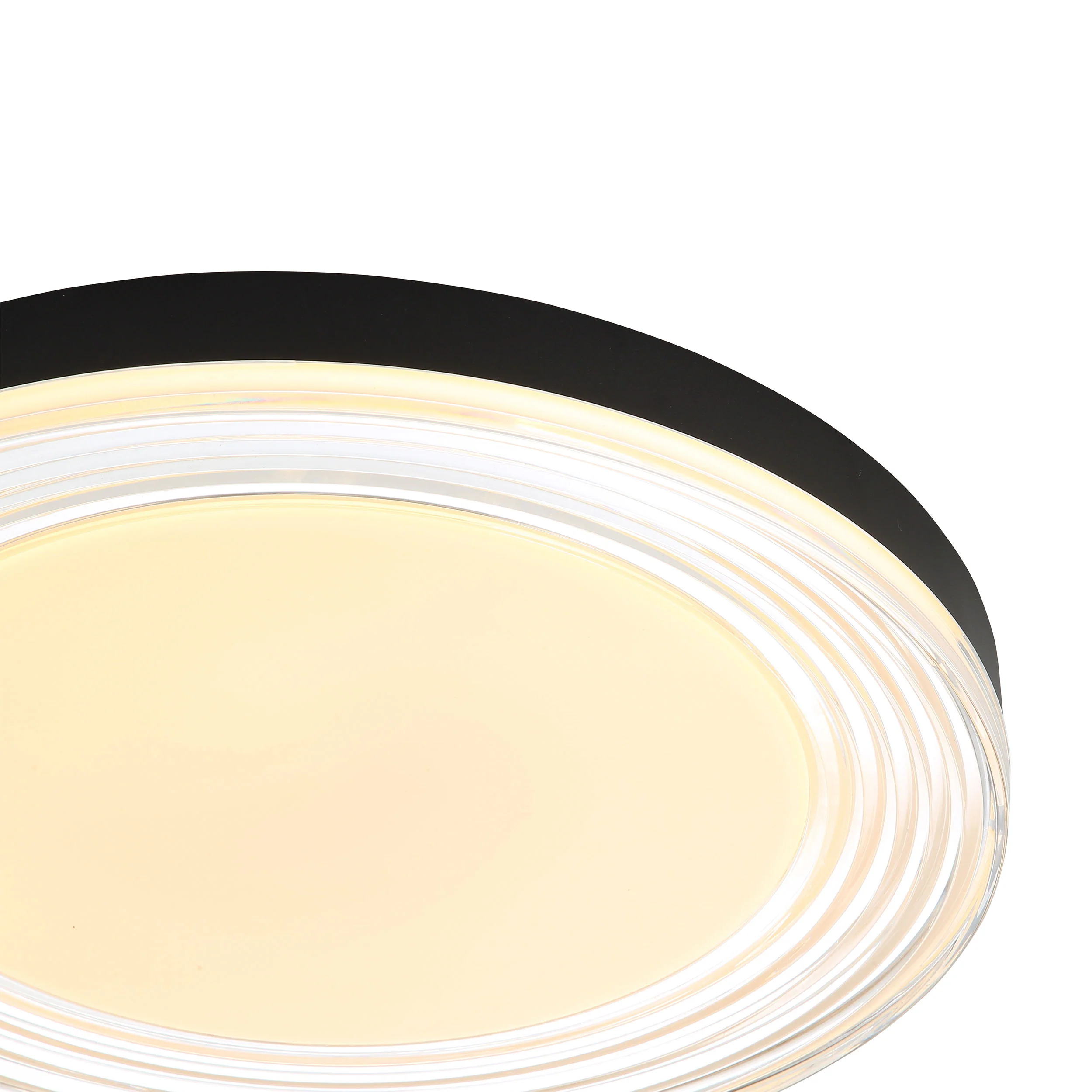 Ondulada Integrated LED 20in Flush Mount in Sand Black and Clear Glass - Image 7