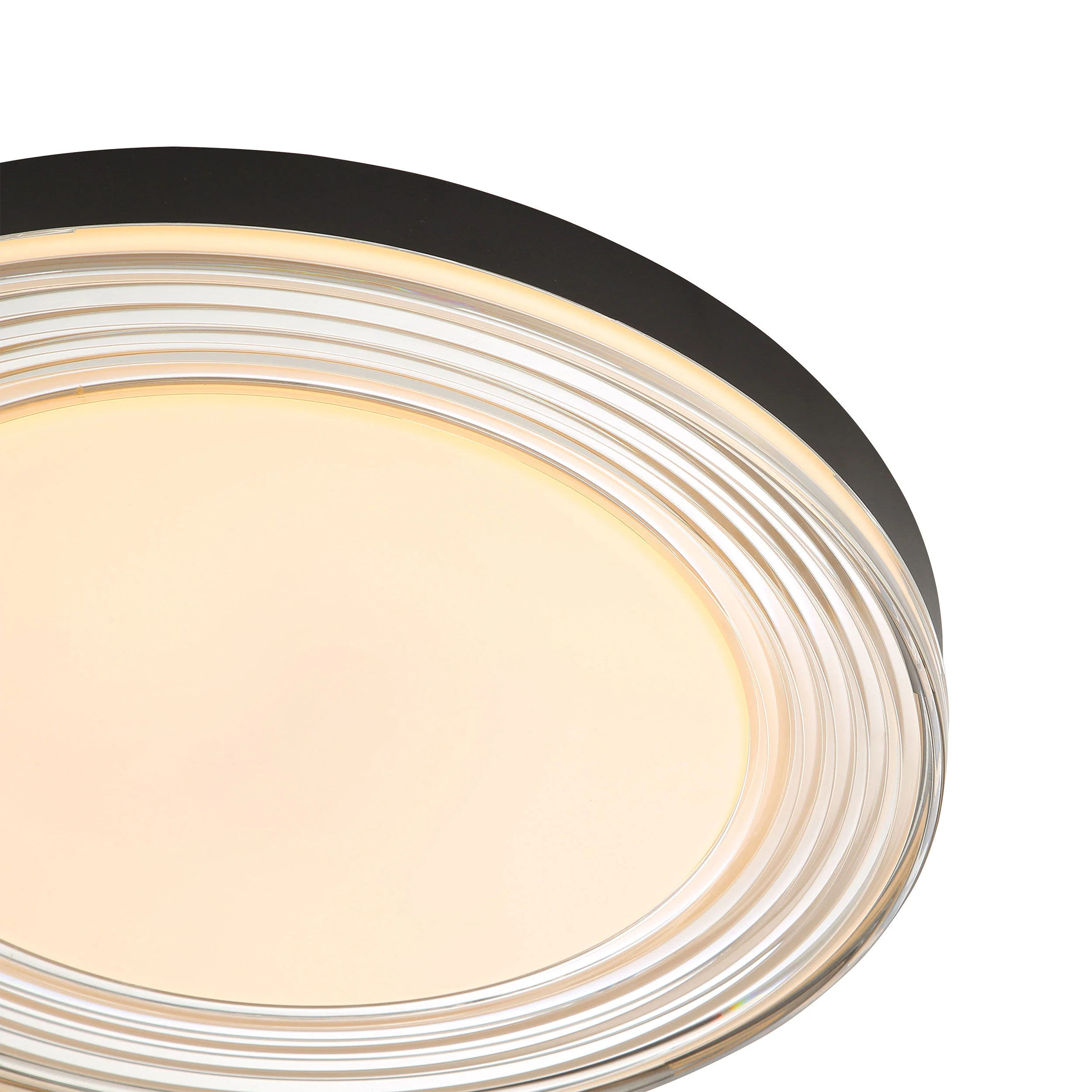 Ondulada Integrated LED 20in Flush Mount in Sand Black and Smoky Acrylic - Image 7