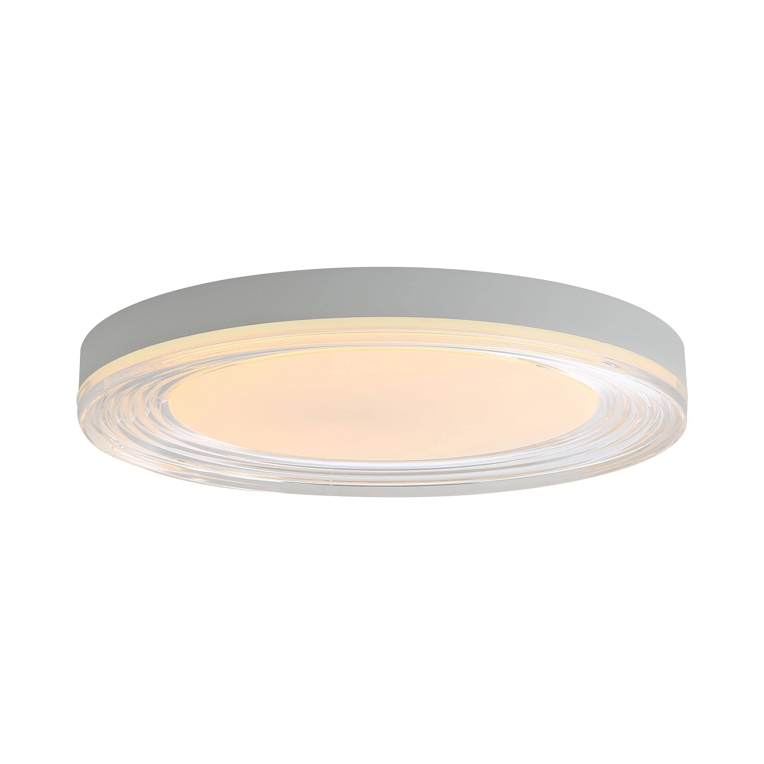Ondulada Integrated LED 20in Flush Mount in Sand White and Clear Glass - Image 2