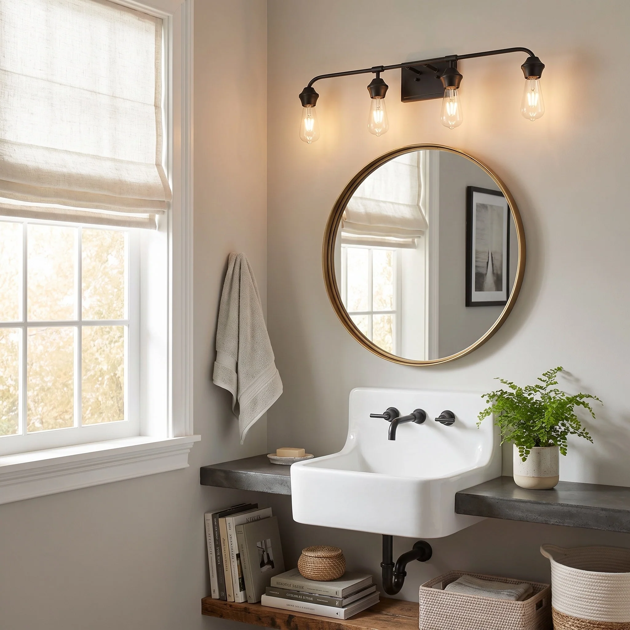 Ormond 4-light Vanity in Matte Black - Image 7