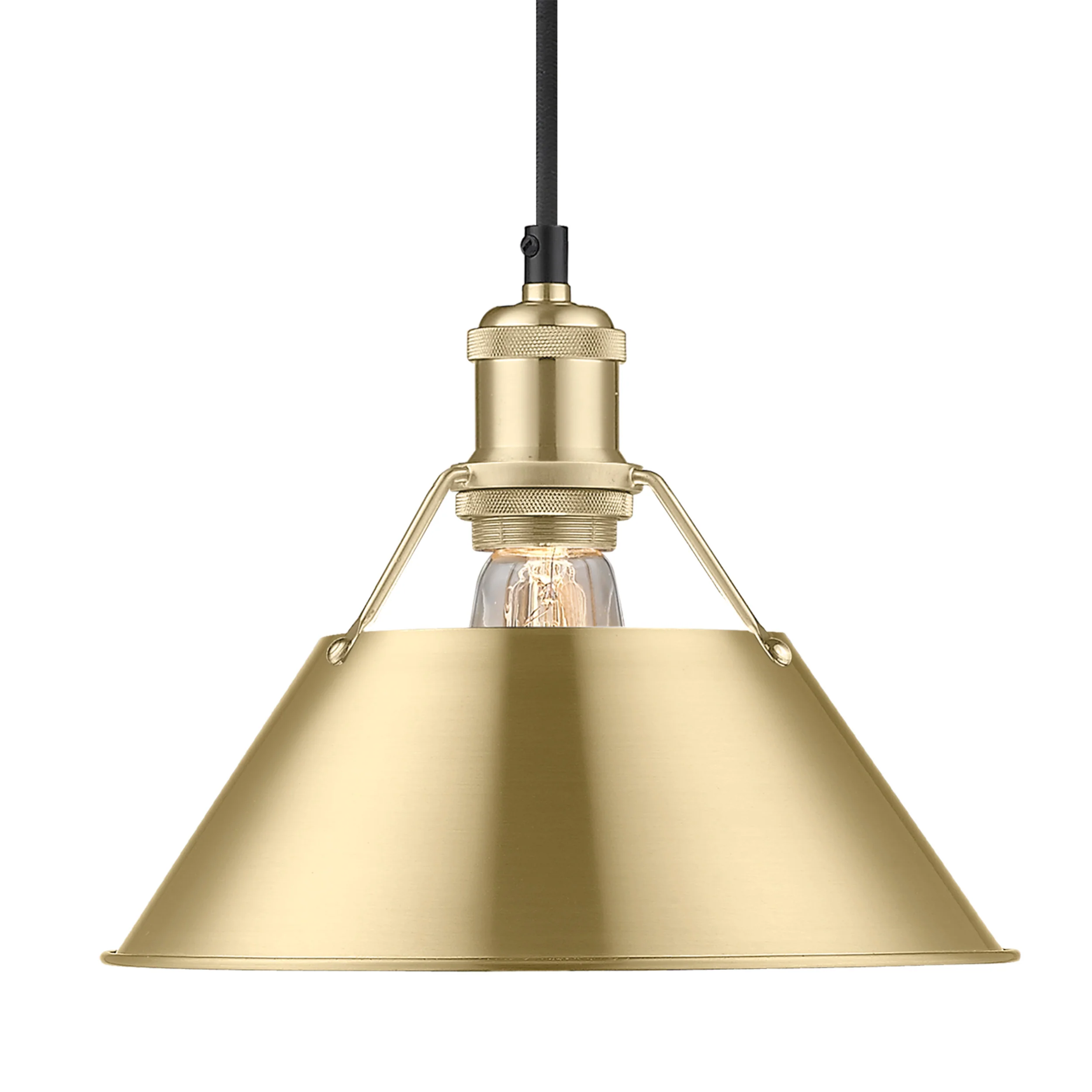 Orwell 1-light 14in Pendant in Brushed Champagne Brass