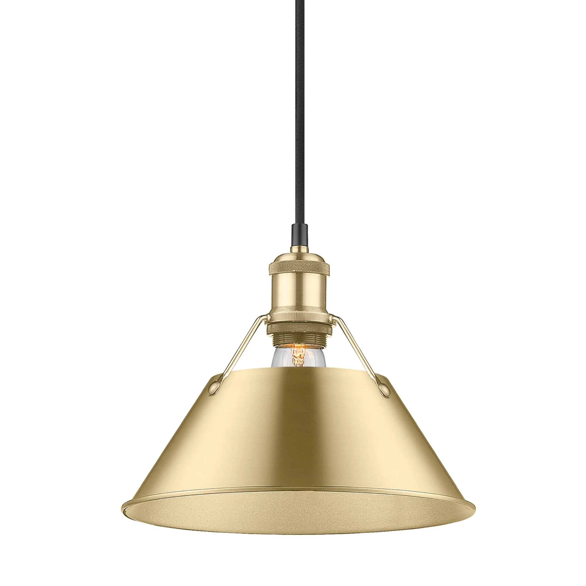 Orwell 1-light 14in Pendant in Brushed Champagne Brass - Image 2