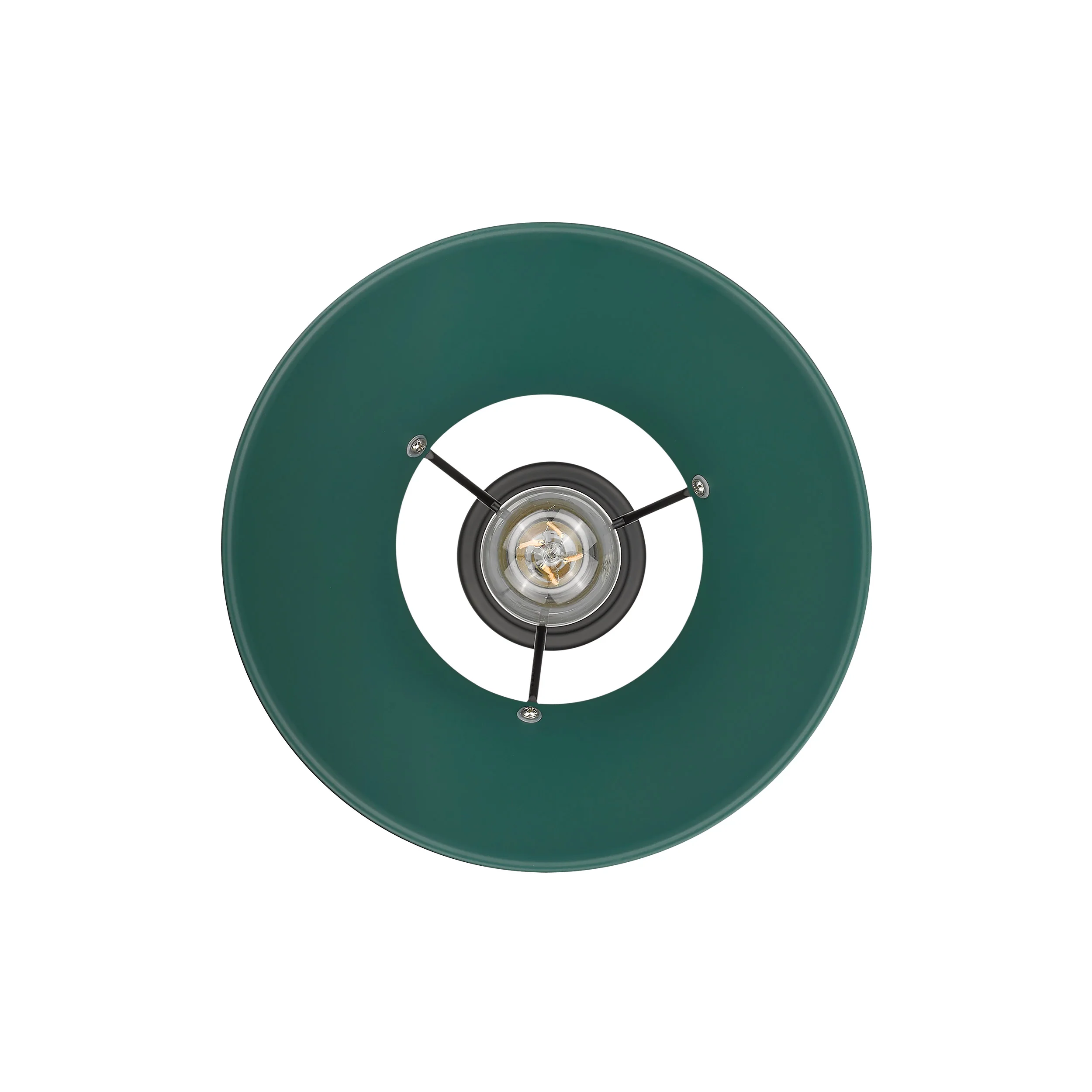 Orwell 1-light 14in Pendant in Matte Black and Pine Green shade - Image 4