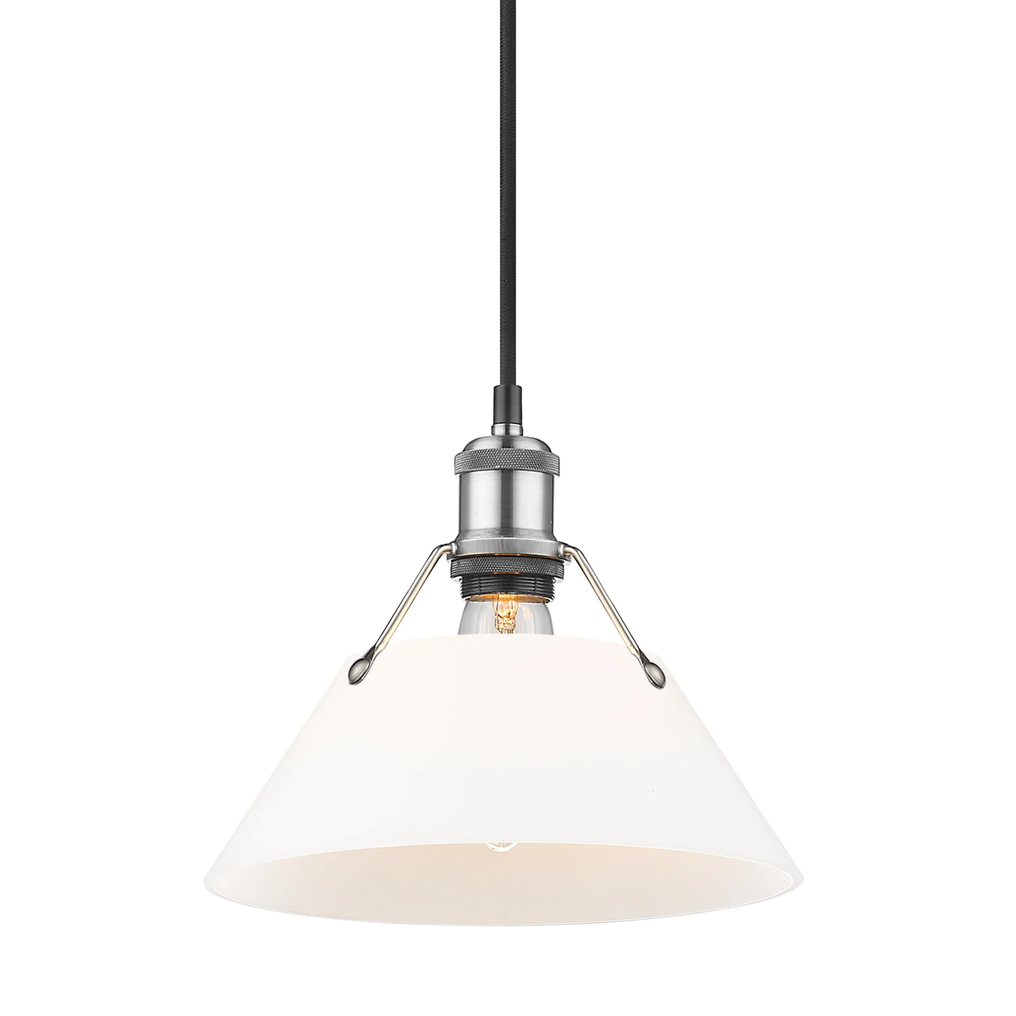 Orwell 1-light 14in Pendant in Pewter and Opal Glass - Image 3