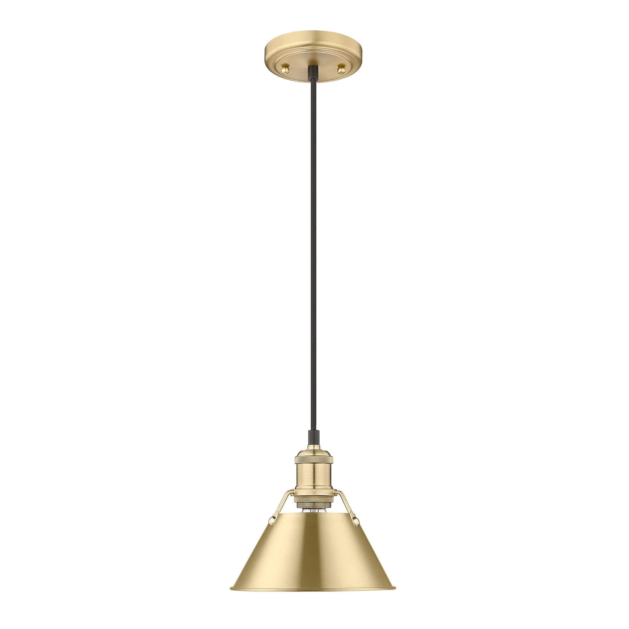 Orwell 1-light 8in Pendant in Brushed Champagne Brass - Image 2