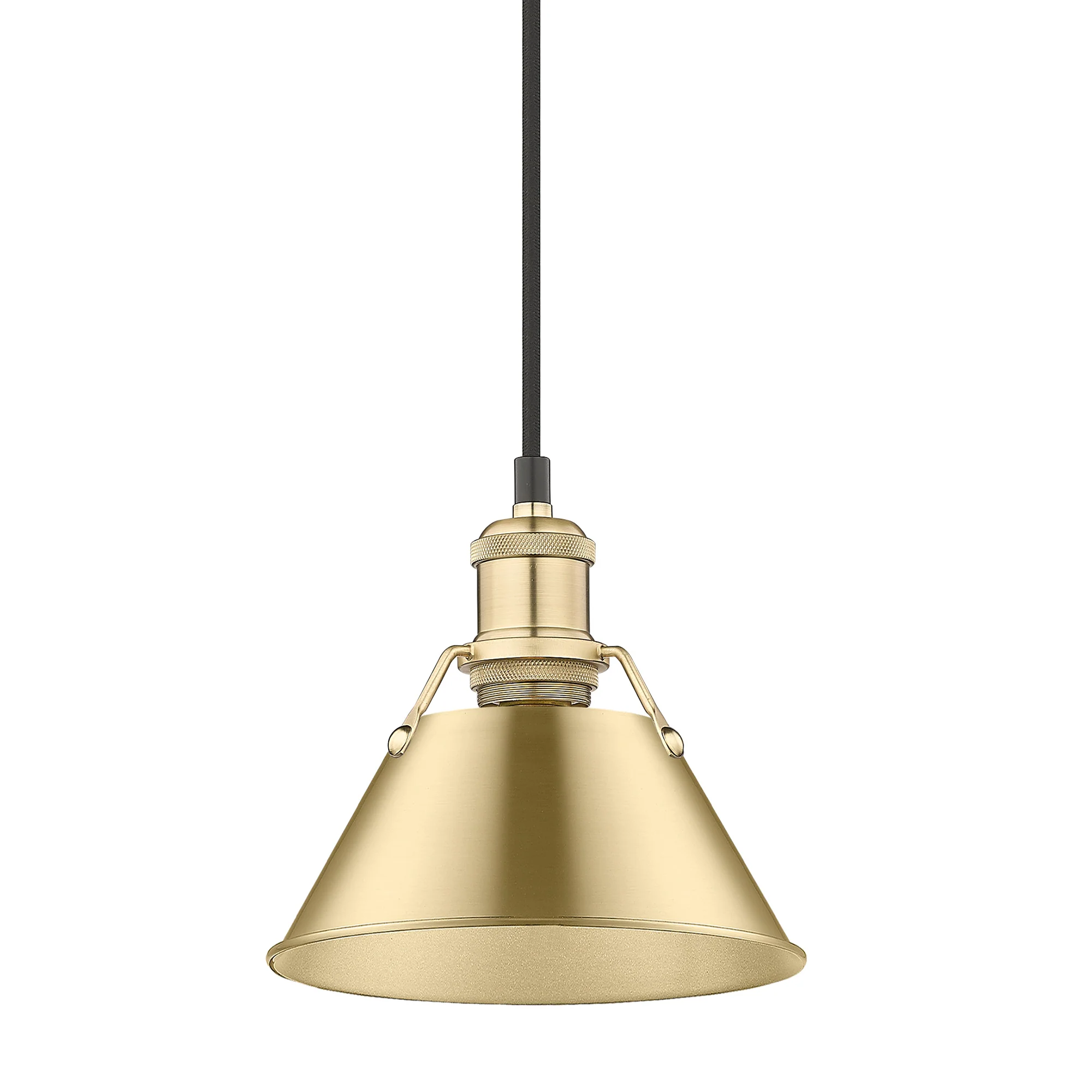 Orwell 1-light 8in Pendant in Brushed Champagne Brass - Image 3