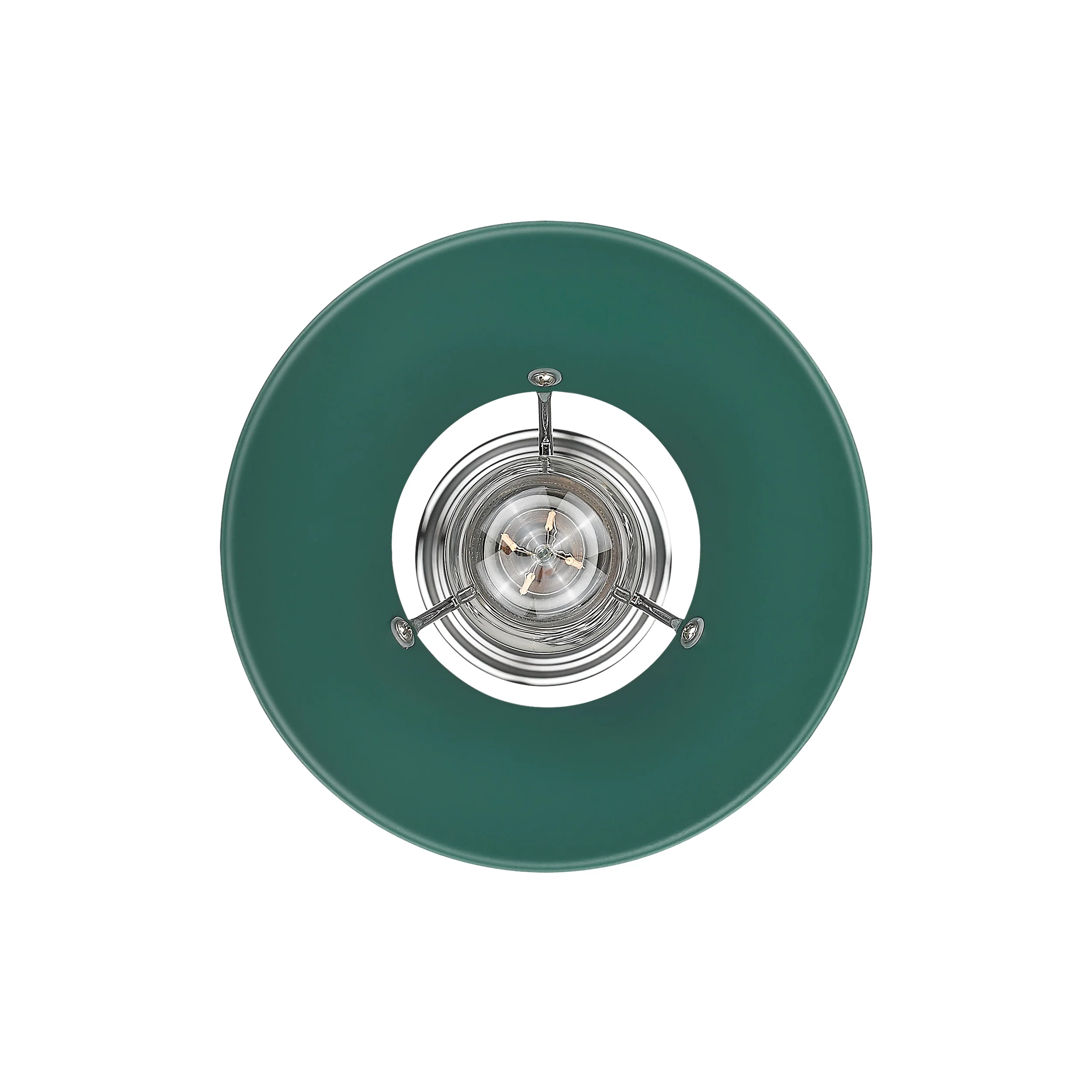 Orwell 1-light 8in Pendant in Chrome and Pine Green shade - Image 4