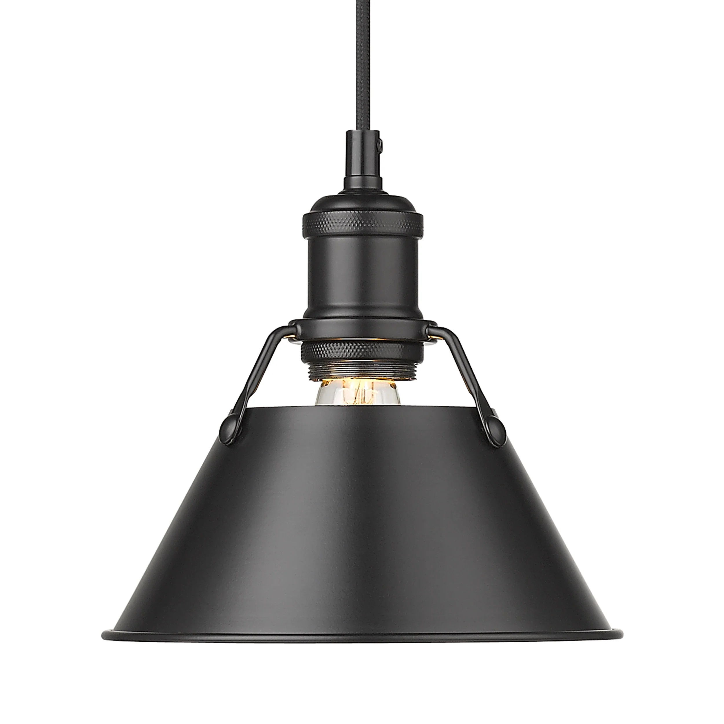 Orwell 1-light 8in Pendant in Matte Black