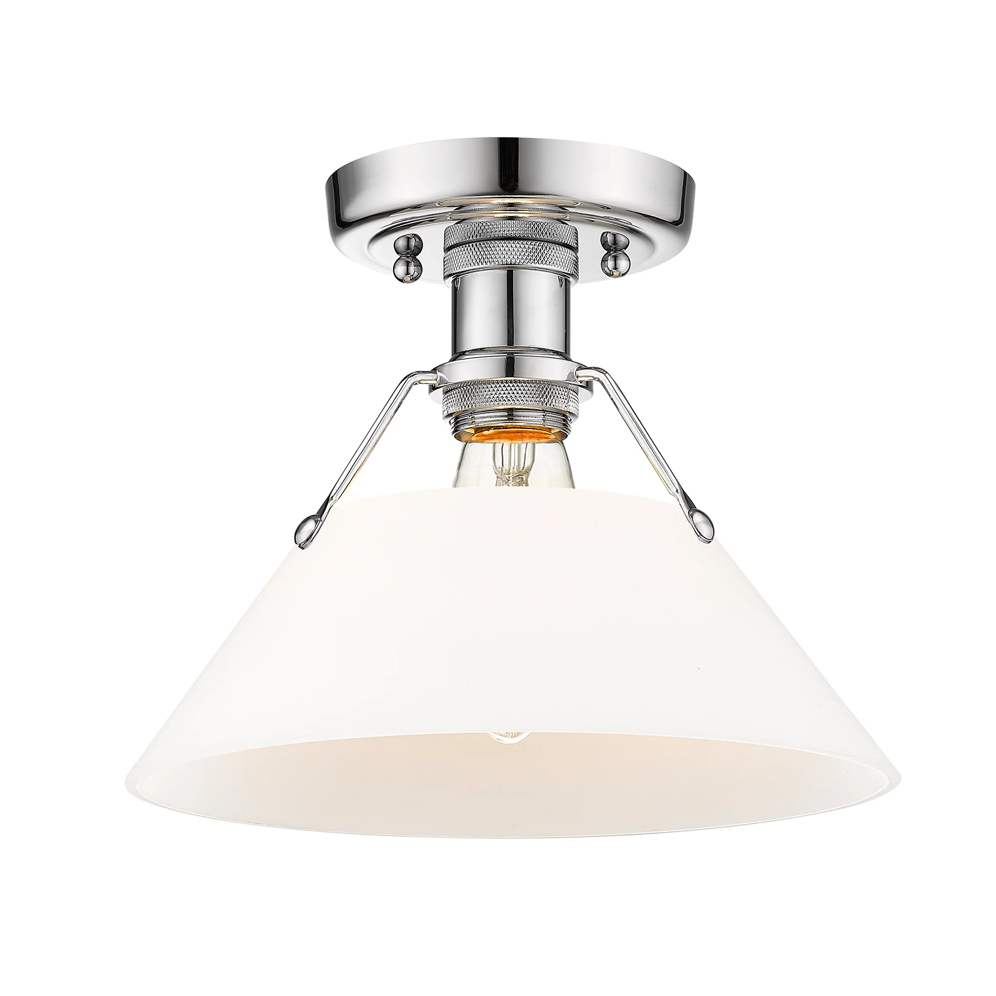 Orwell 1-light Flush Mount in Chrome and Opal Glass