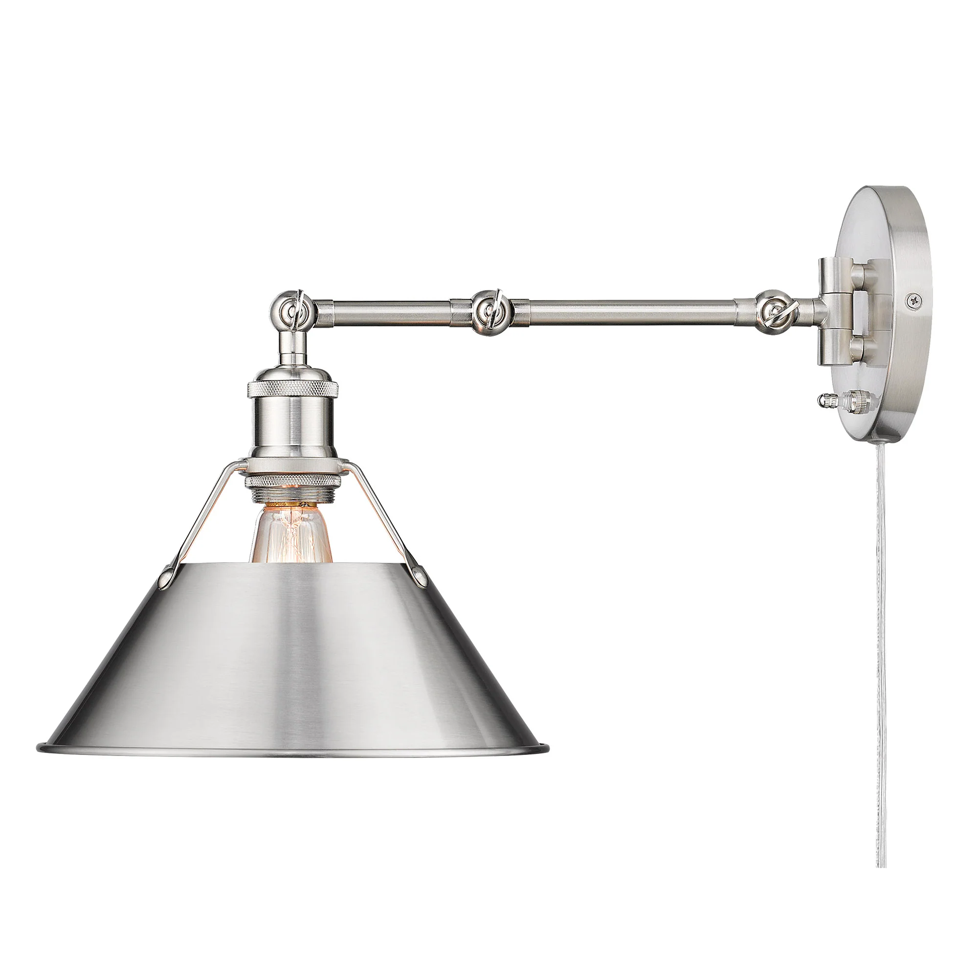 Orwell 1-light Swing Arm Wall Lamp in Pewter - Image 2